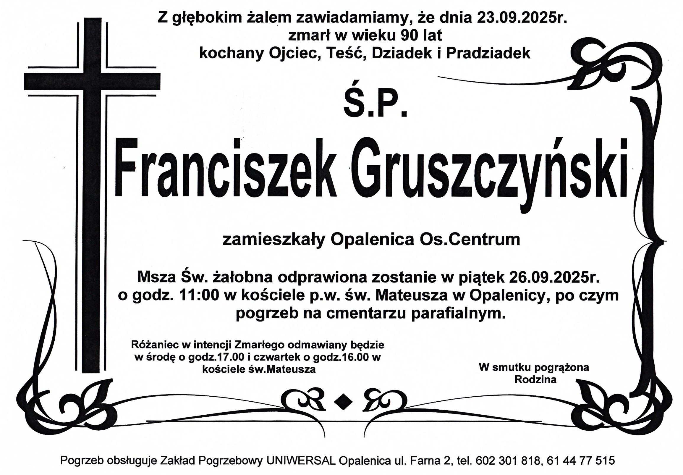 Uniwersal - Zakład Usług Pogrzebowych Uniwersal Opalenica