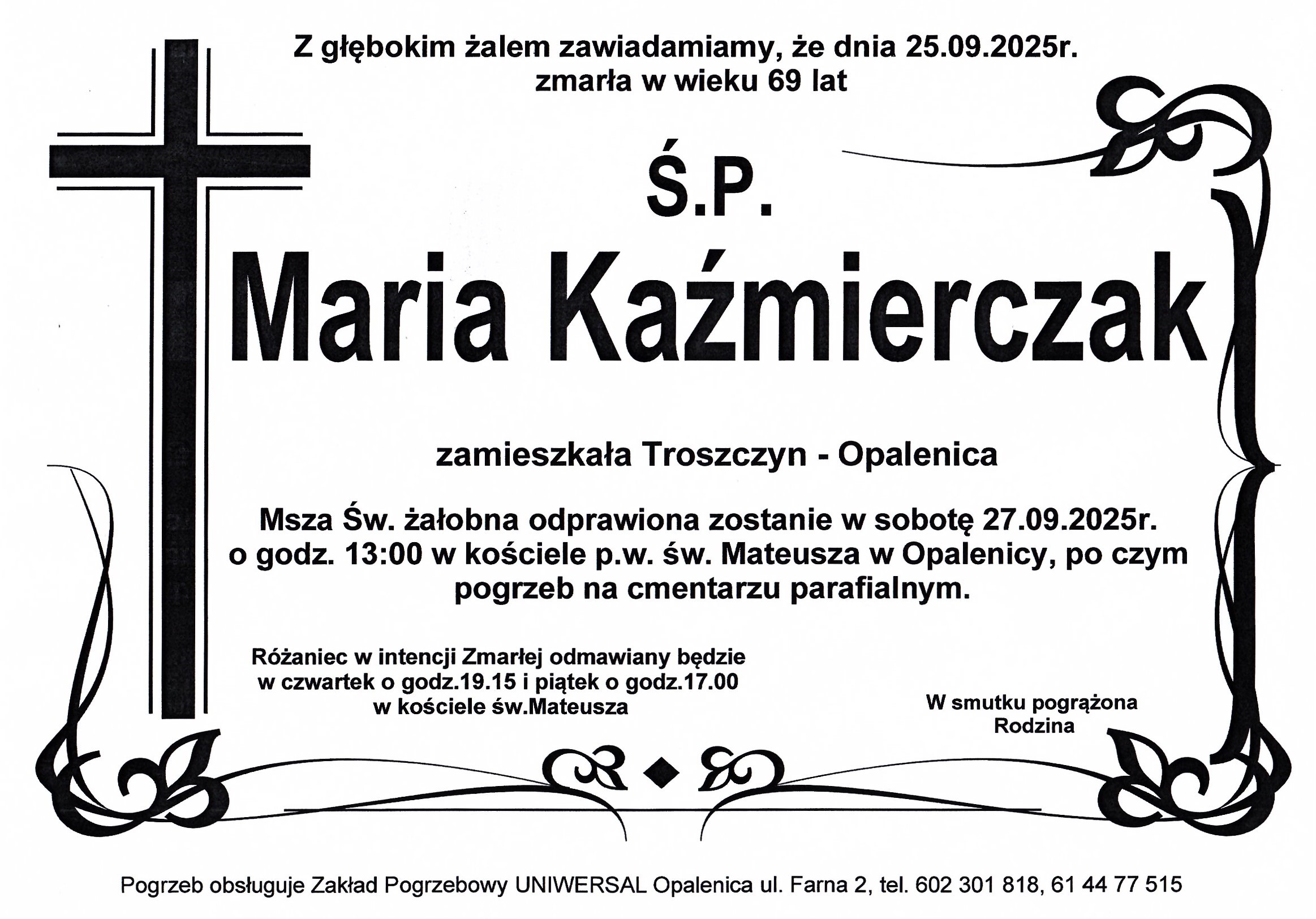 Uniwersal - Zakład Usług Pogrzebowych Uniwersal Opalenica