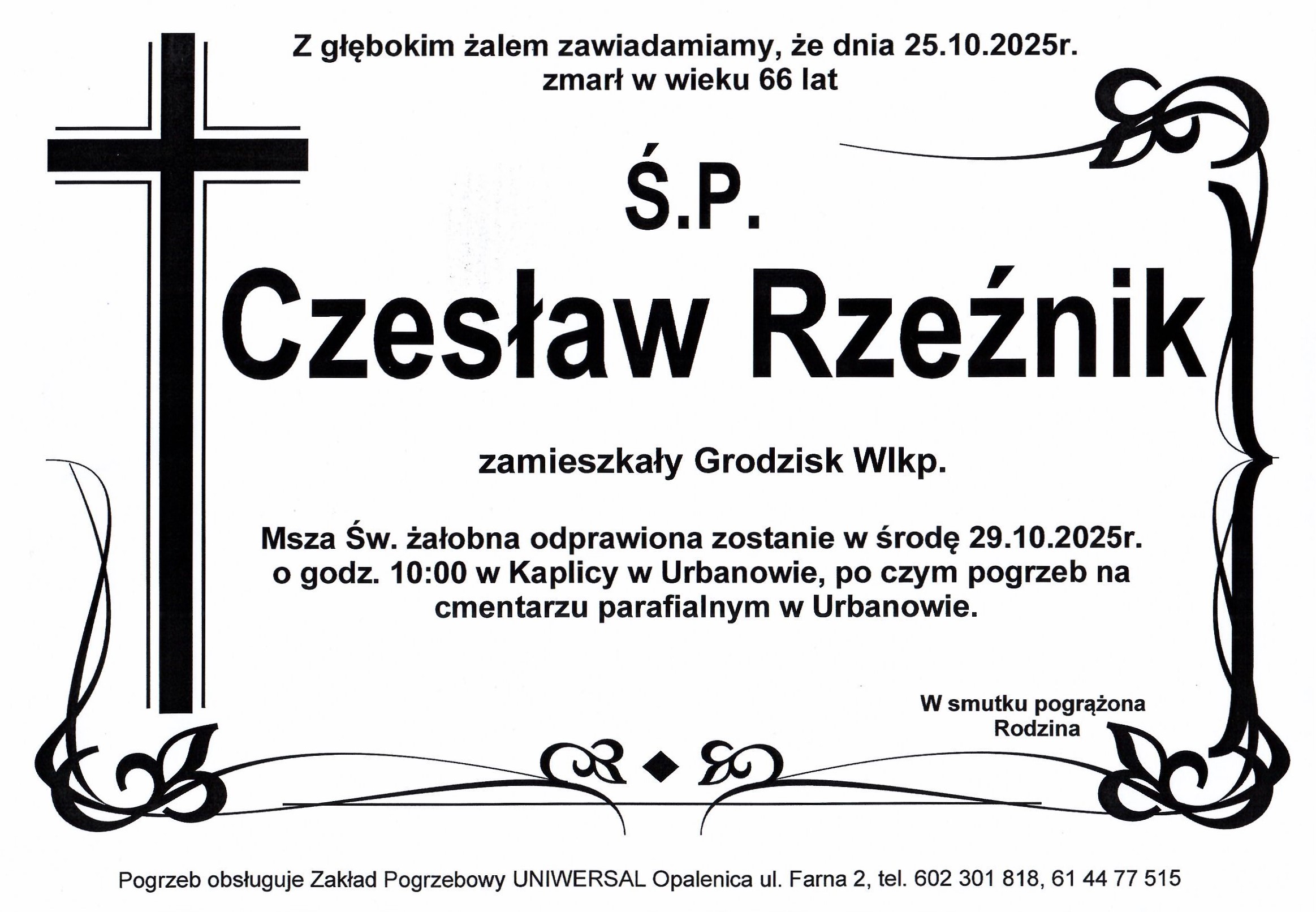Uniwersal - Zakład Usług Pogrzebowych Uniwersal Opalenica