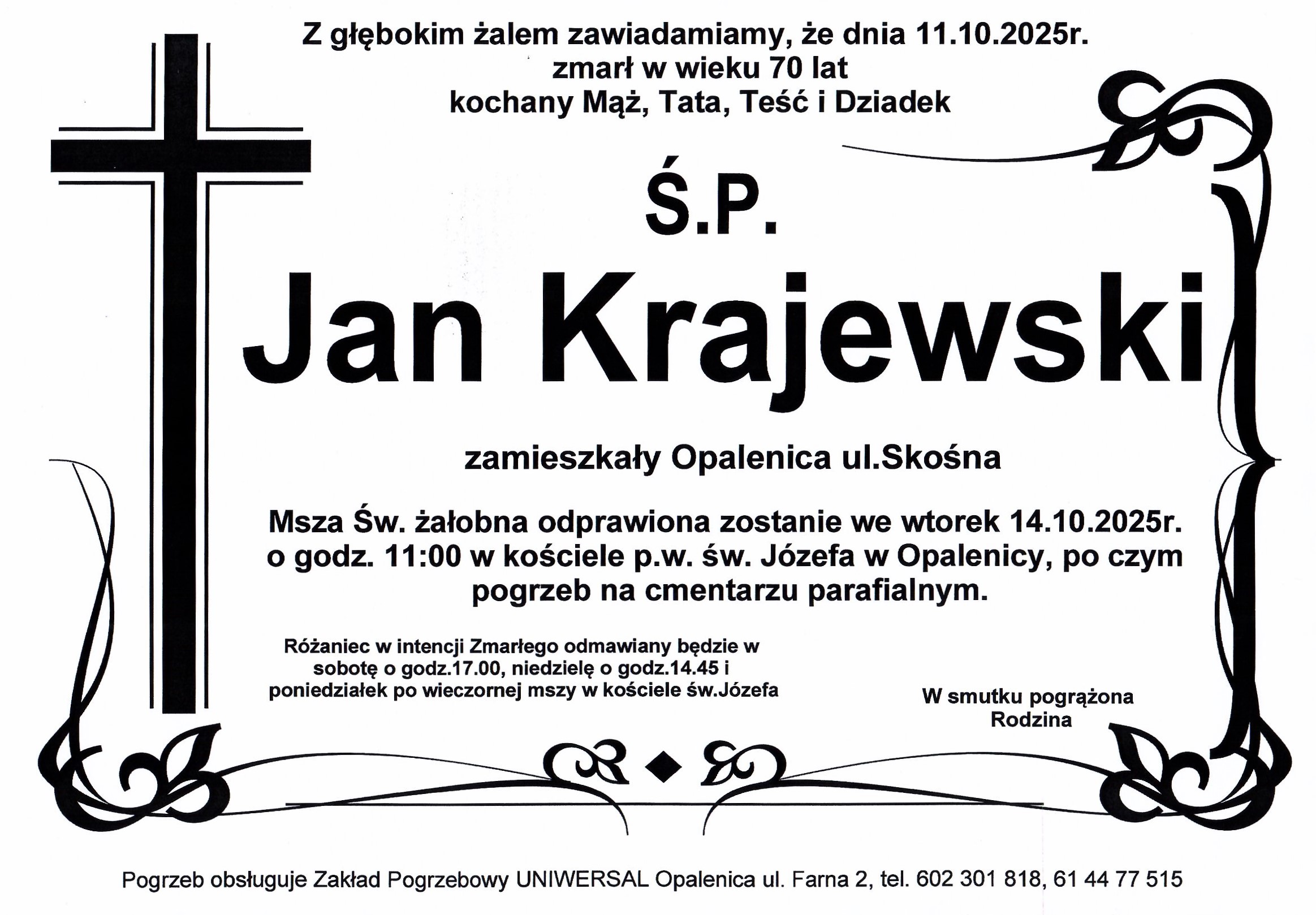 Uniwersal - Zakład Usług Pogrzebowych Uniwersal Opalenica