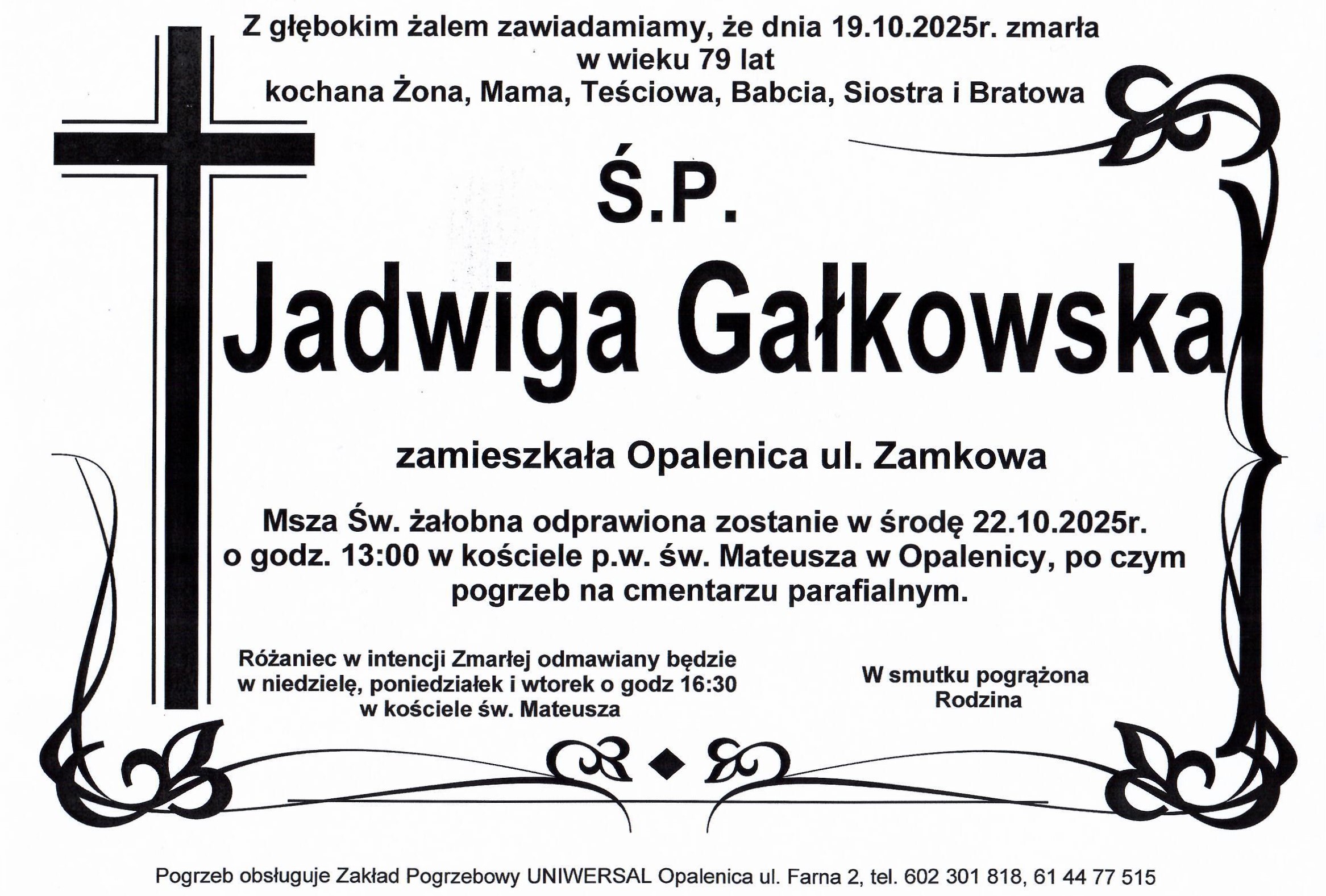 Uniwersal - Zakład Usług Pogrzebowych Uniwersal Opalenica