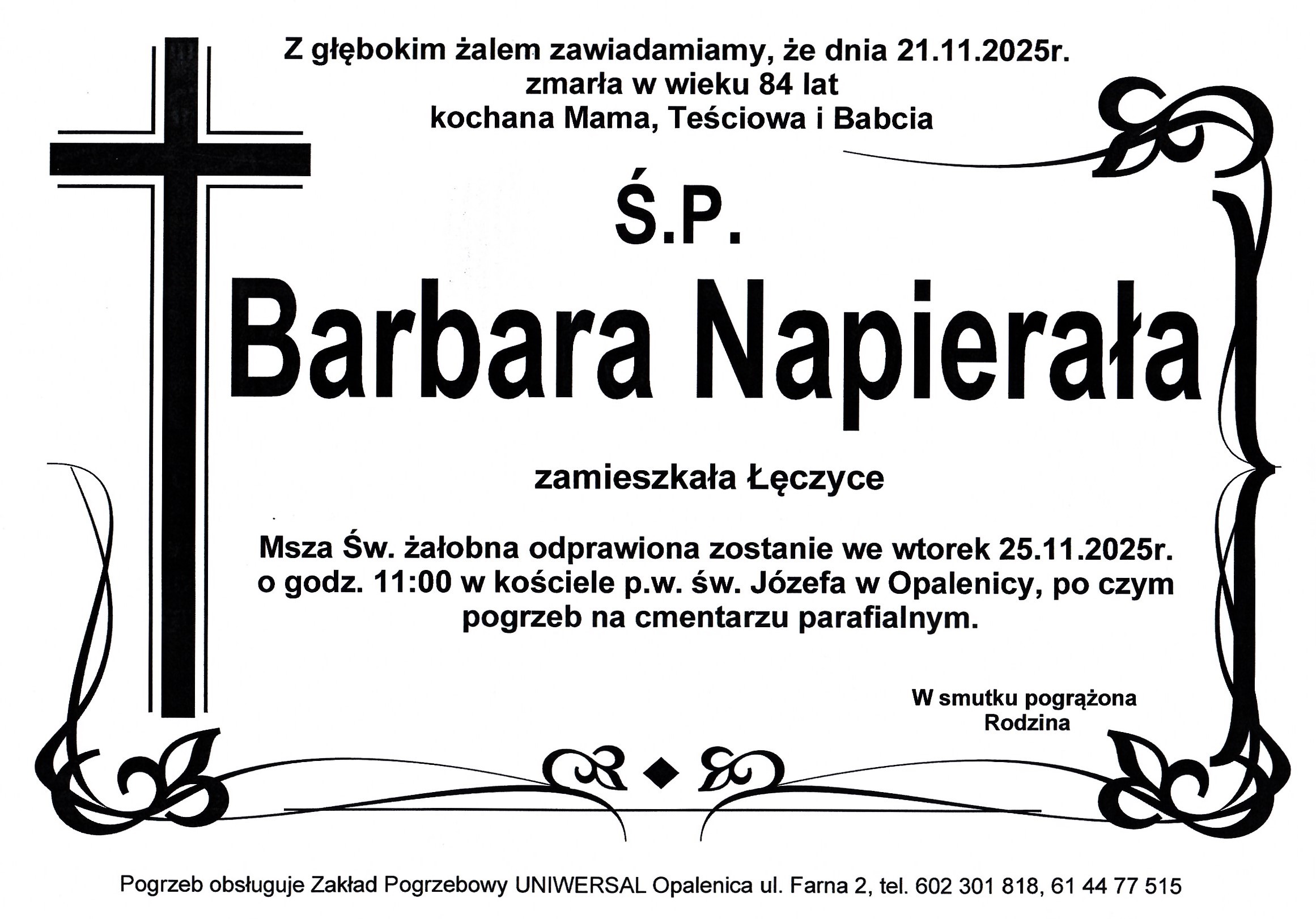 Uniwersal - Zakład Usług Pogrzebowych Uniwersal Opalenica