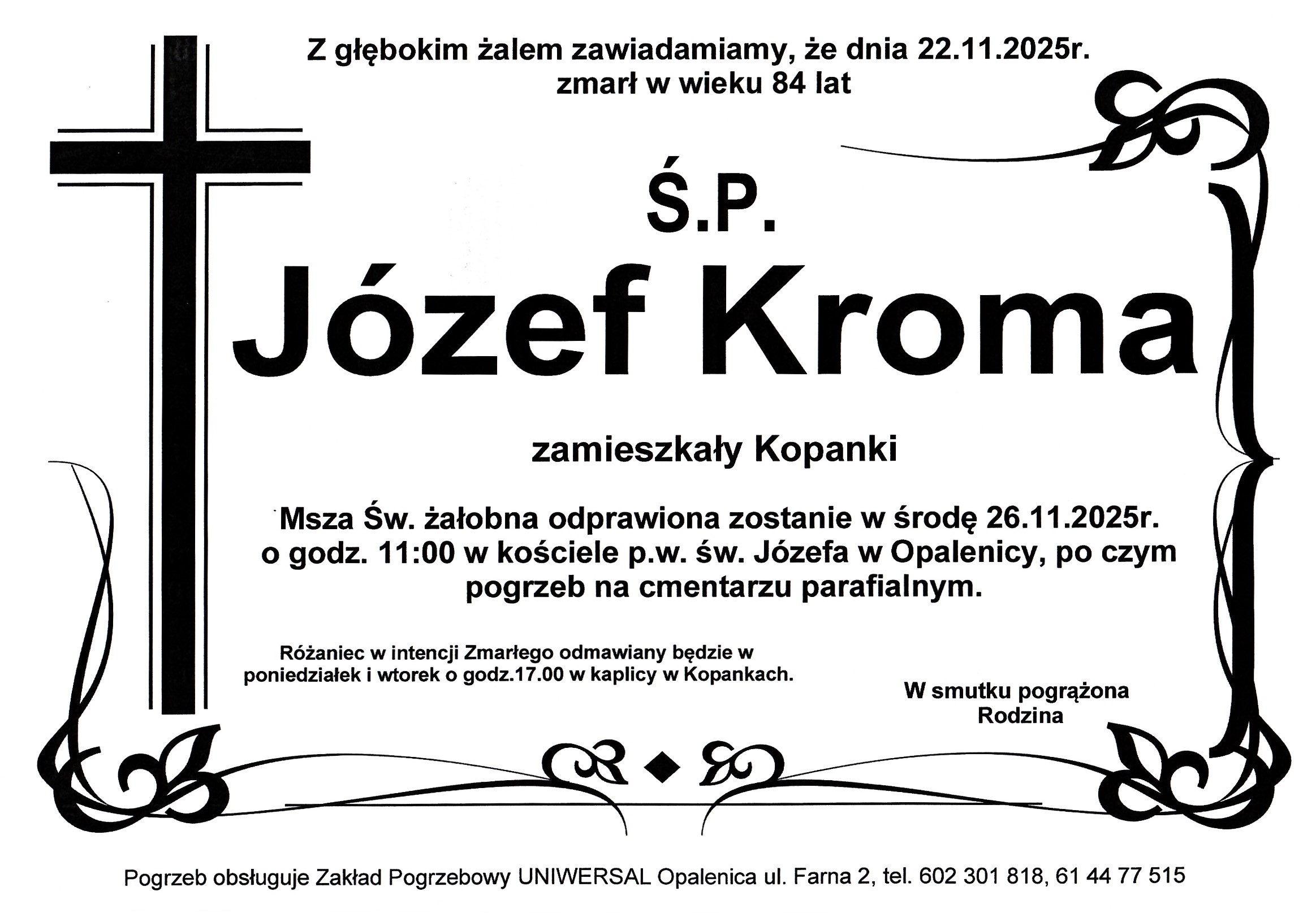 Uniwersal - Zakład Usług Pogrzebowych Uniwersal Opalenica