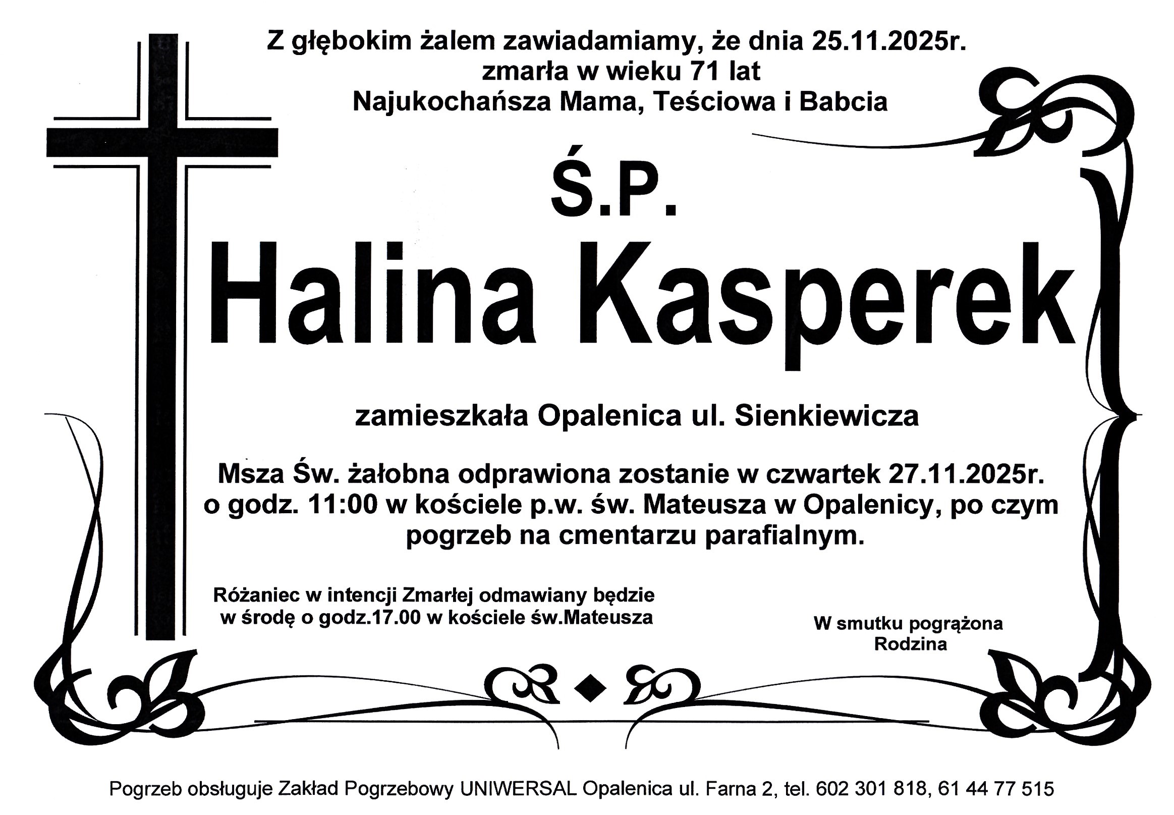 Uniwersal - Zakład Usług Pogrzebowych Uniwersal Opalenica