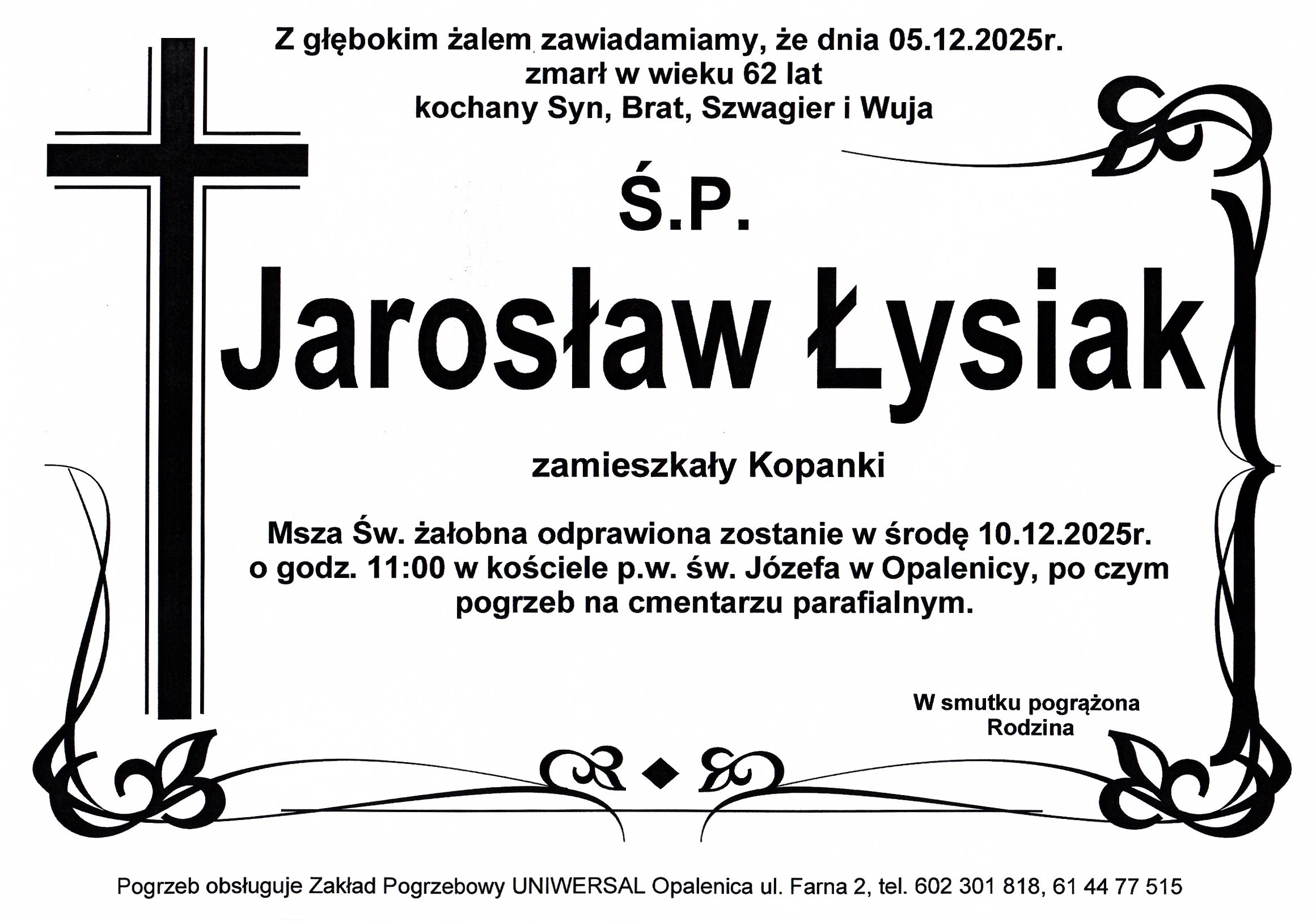 Uniwersal - Zakład Usług Pogrzebowych Uniwersal Opalenica