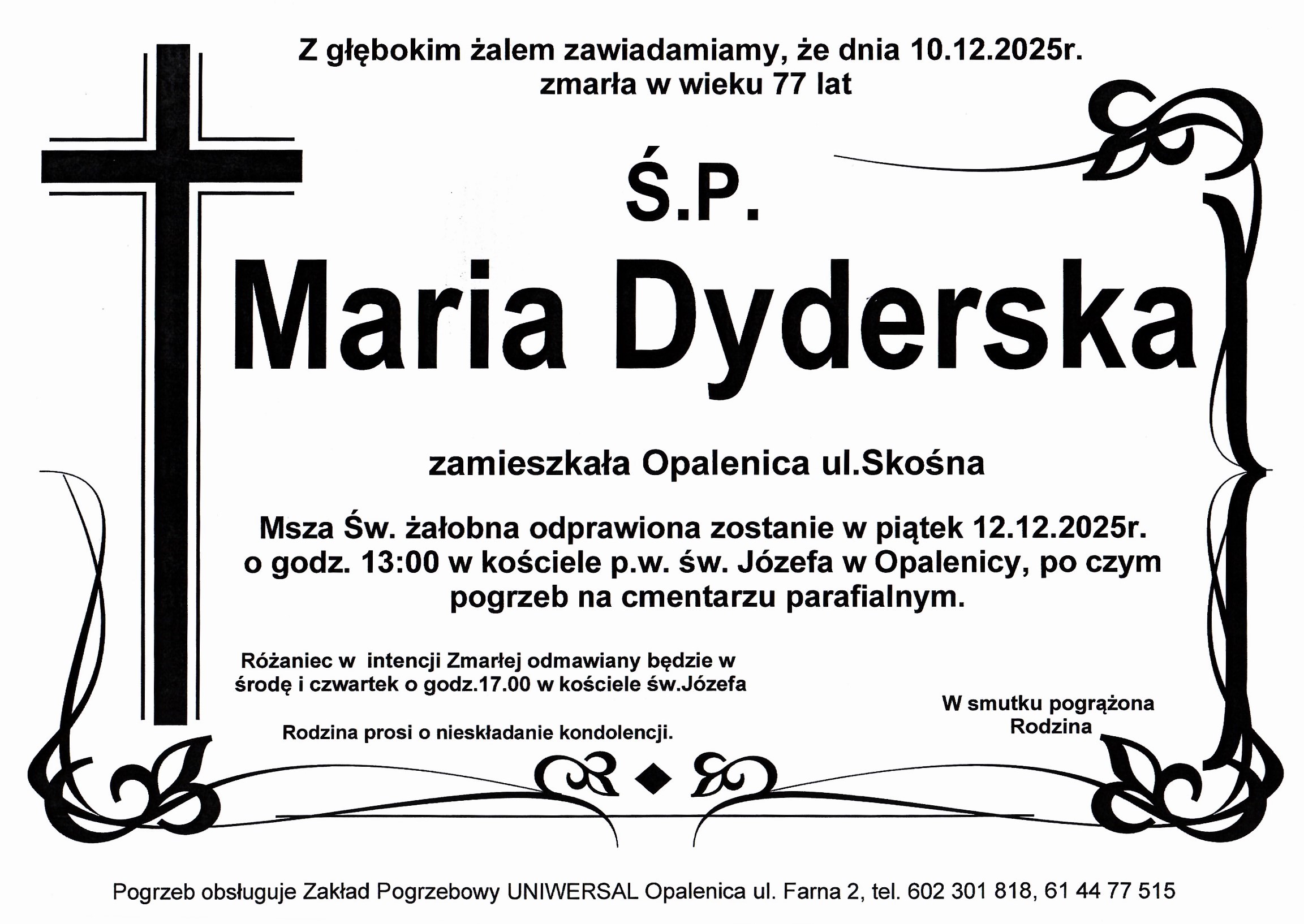 Uniwersal - Zakład Usług Pogrzebowych Uniwersal Opalenica