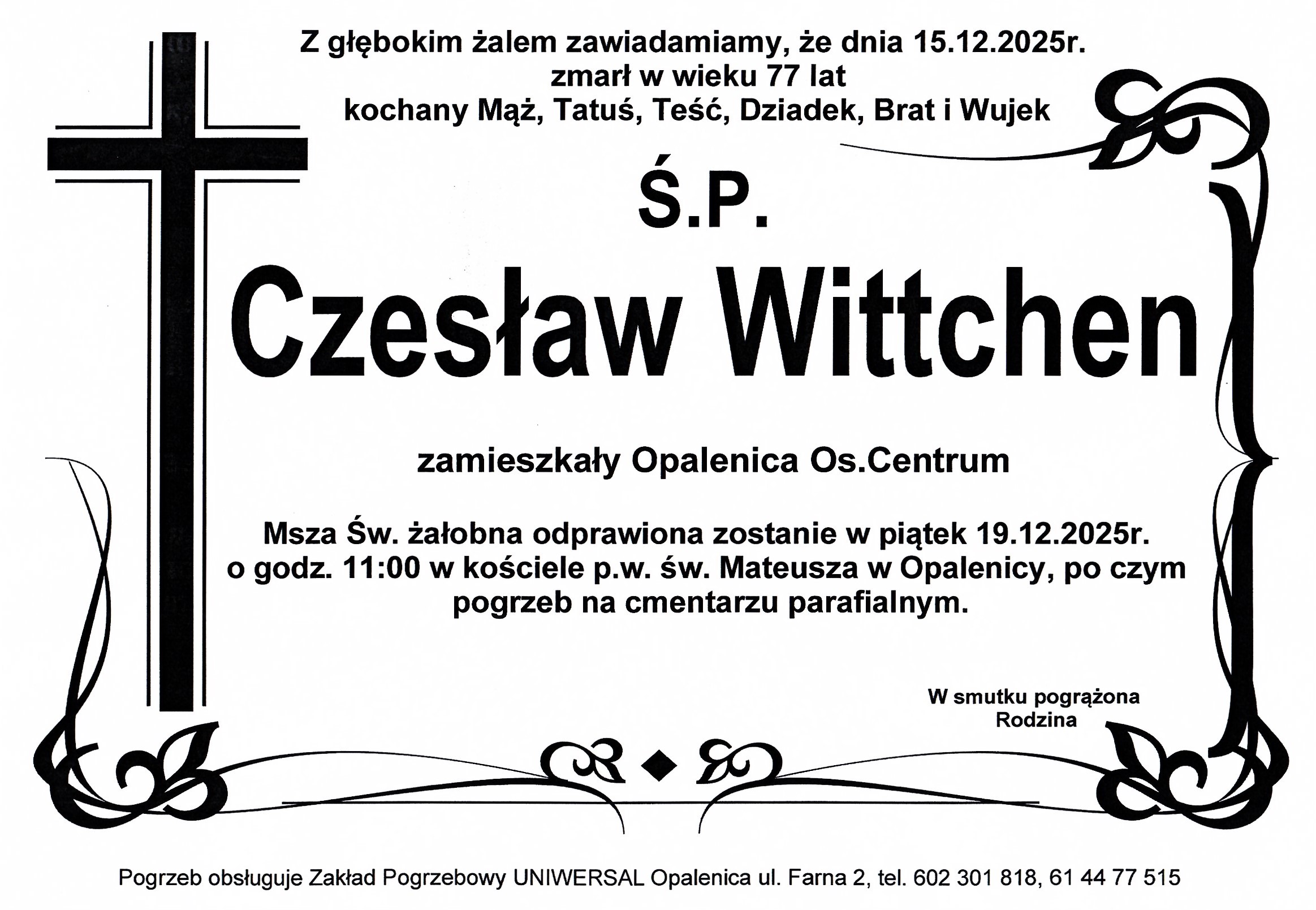 Uniwersal - Zakład Usług Pogrzebowych Uniwersal Opalenica