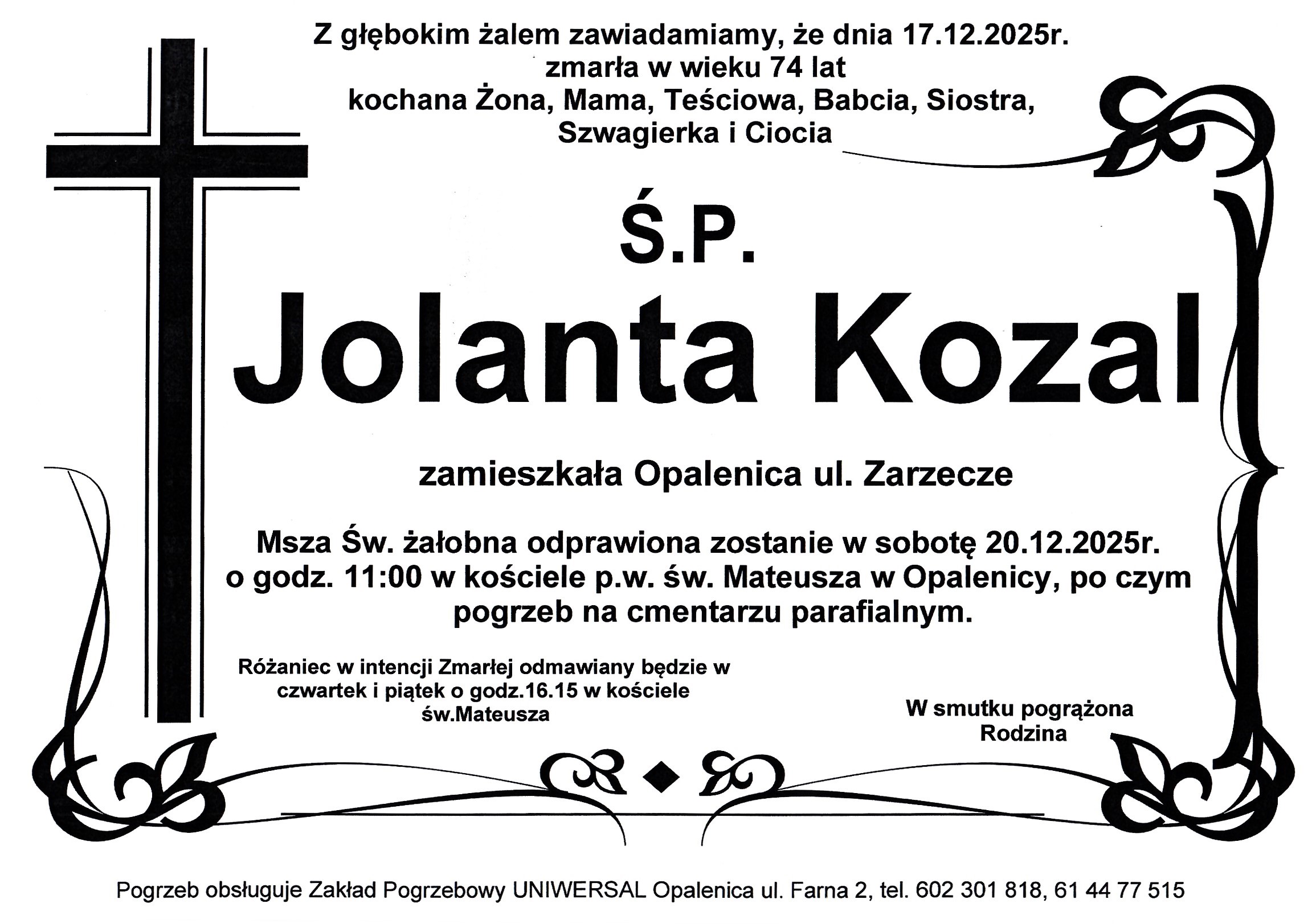 Uniwersal - Zakład Usług Pogrzebowych Uniwersal Opalenica