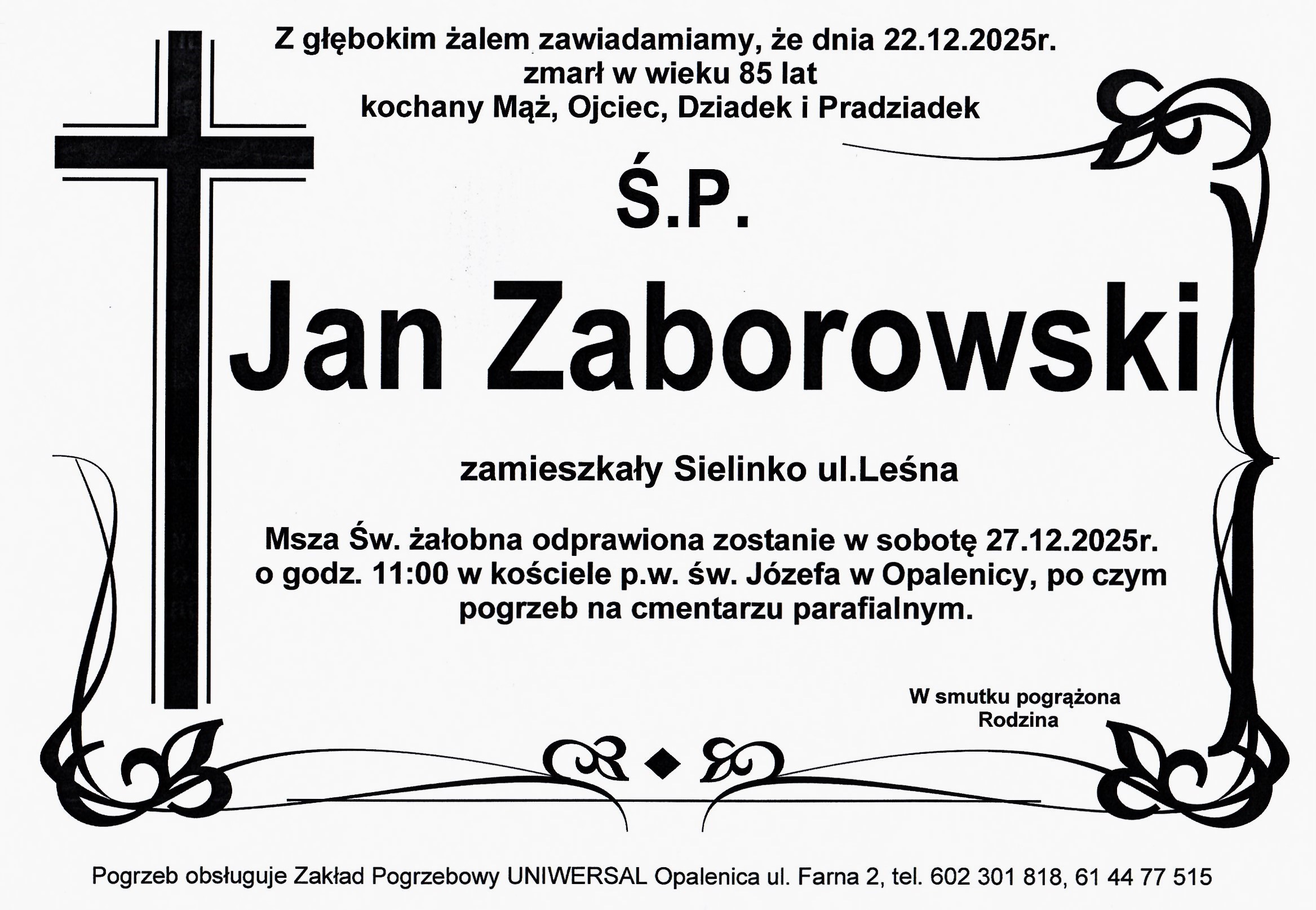 Uniwersal - Zakład Usług Pogrzebowych Uniwersal Opalenica