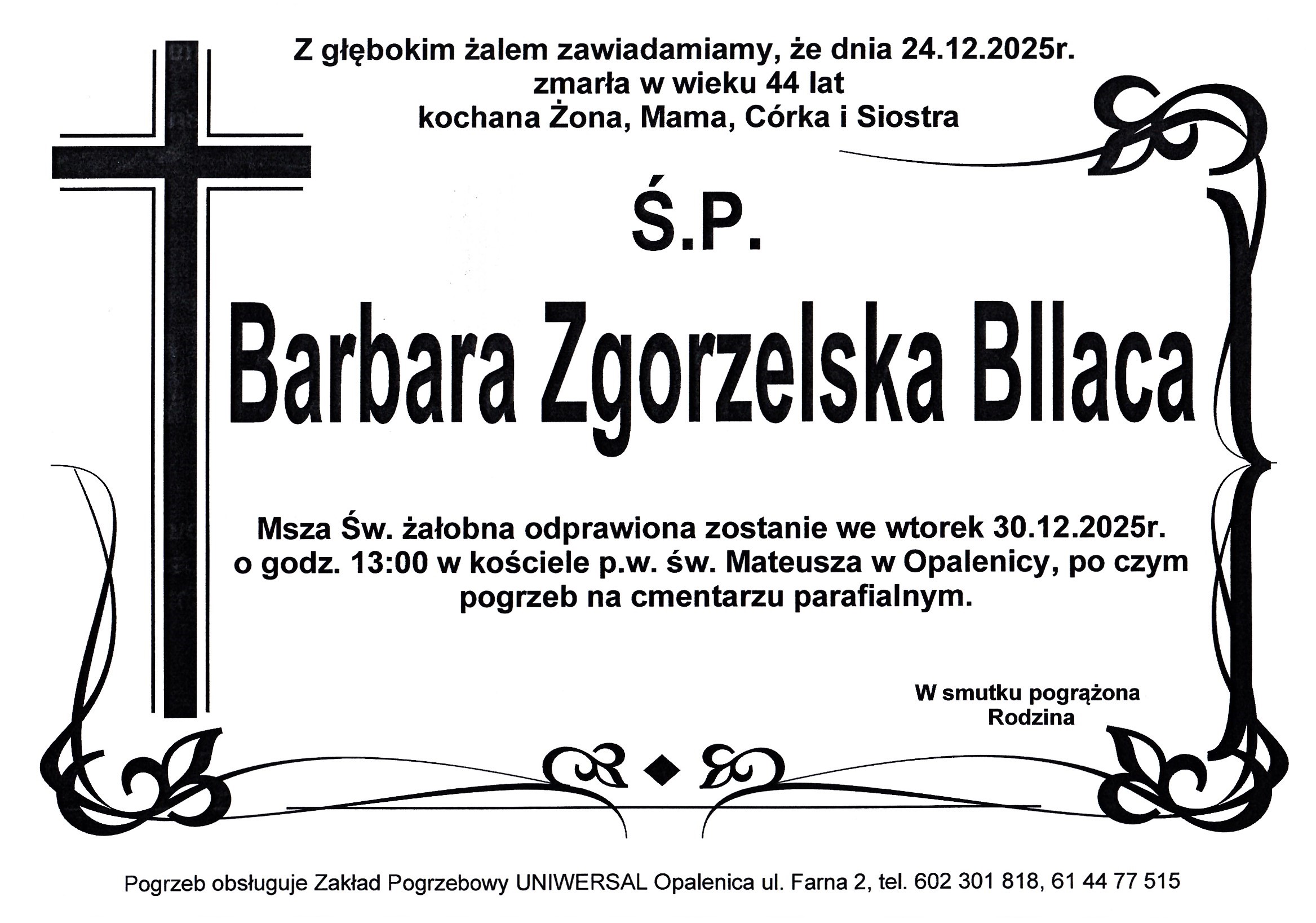 Uniwersal - Zakład Usług Pogrzebowych Uniwersal Opalenica