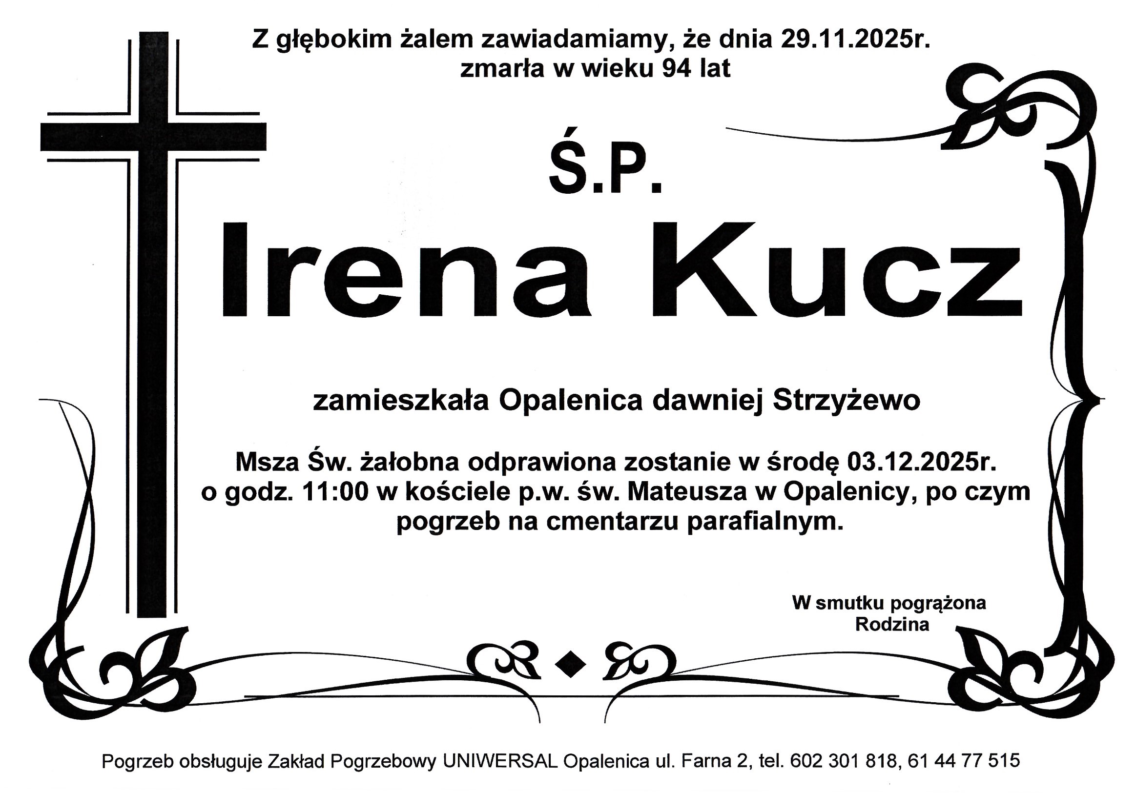 Uniwersal - Zakład Usług Pogrzebowych Uniwersal Opalenica