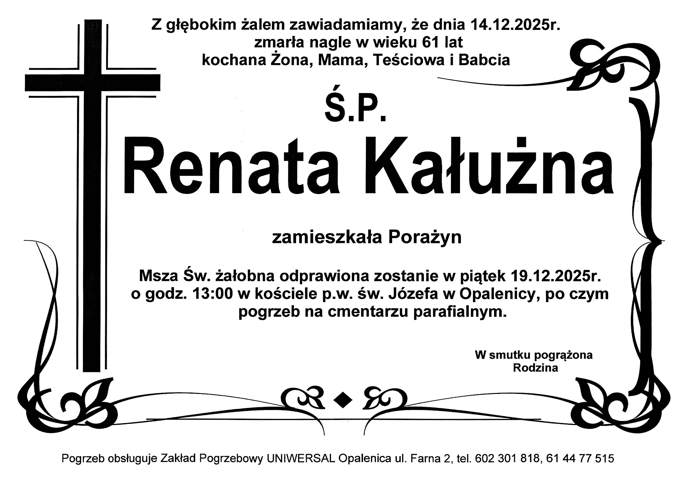 Uniwersal - Zakład Usług Pogrzebowych Uniwersal Opalenica