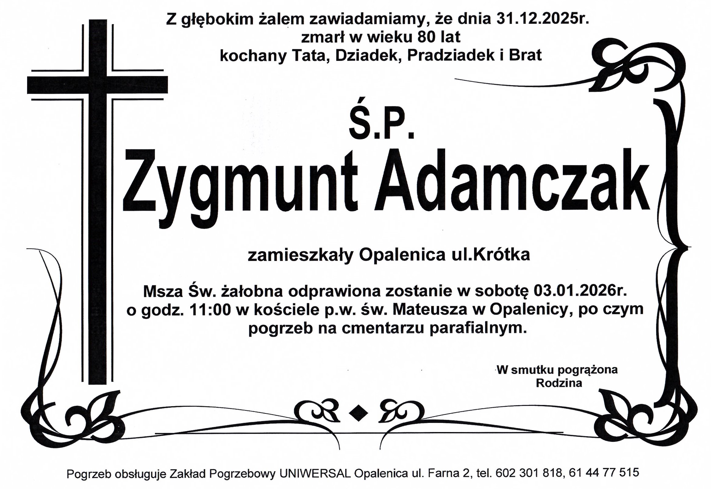 Uniwersal - Zakład Usług Pogrzebowych Uniwersal Opalenica