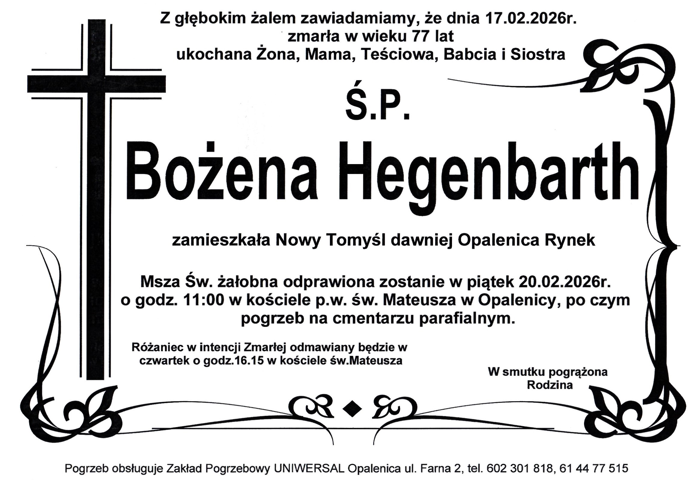 Uniwersal - Zakład Usług Pogrzebowych Uniwersal Opalenica