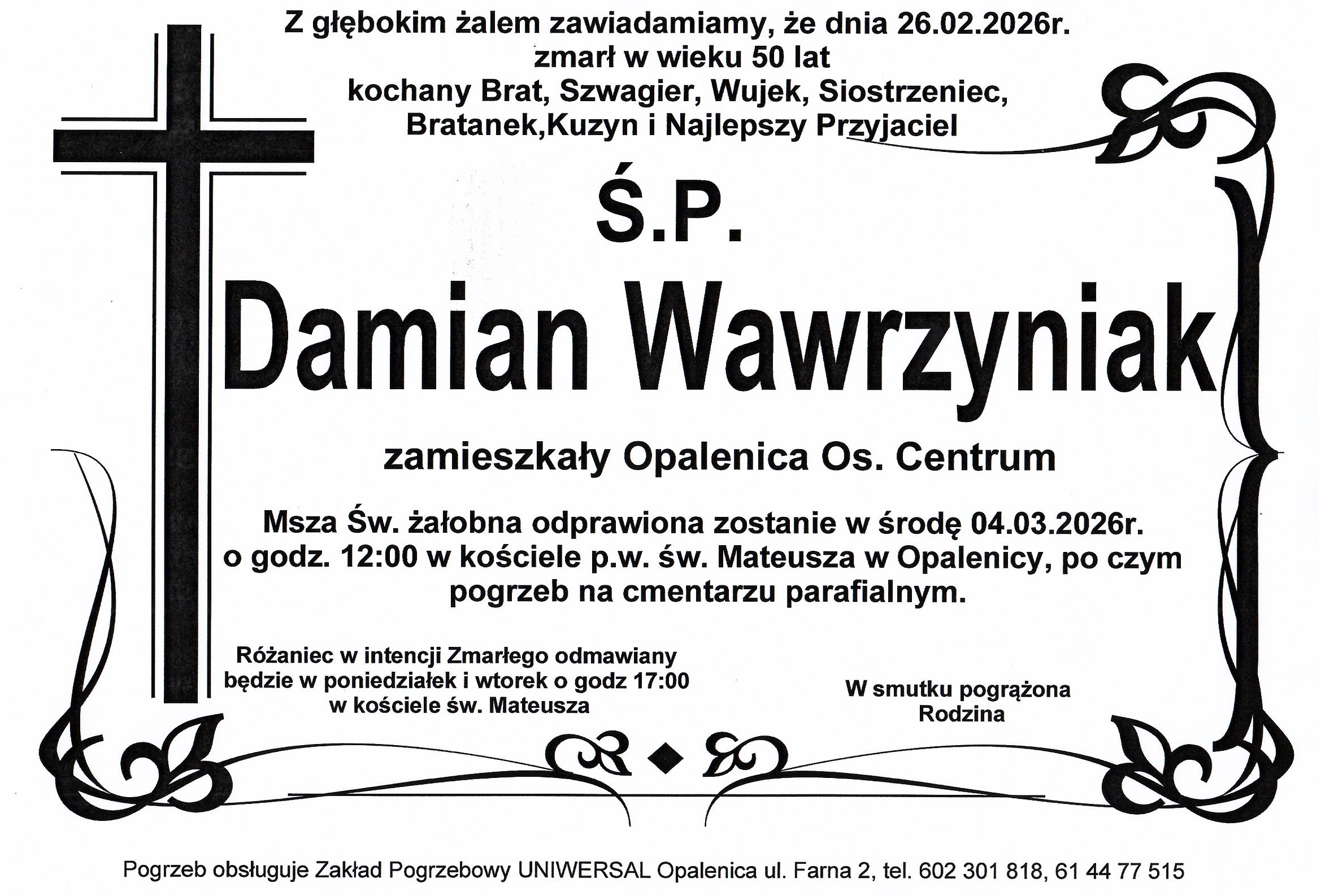 Uniwersal - Zakład Usług Pogrzebowych Uniwersal Opalenica