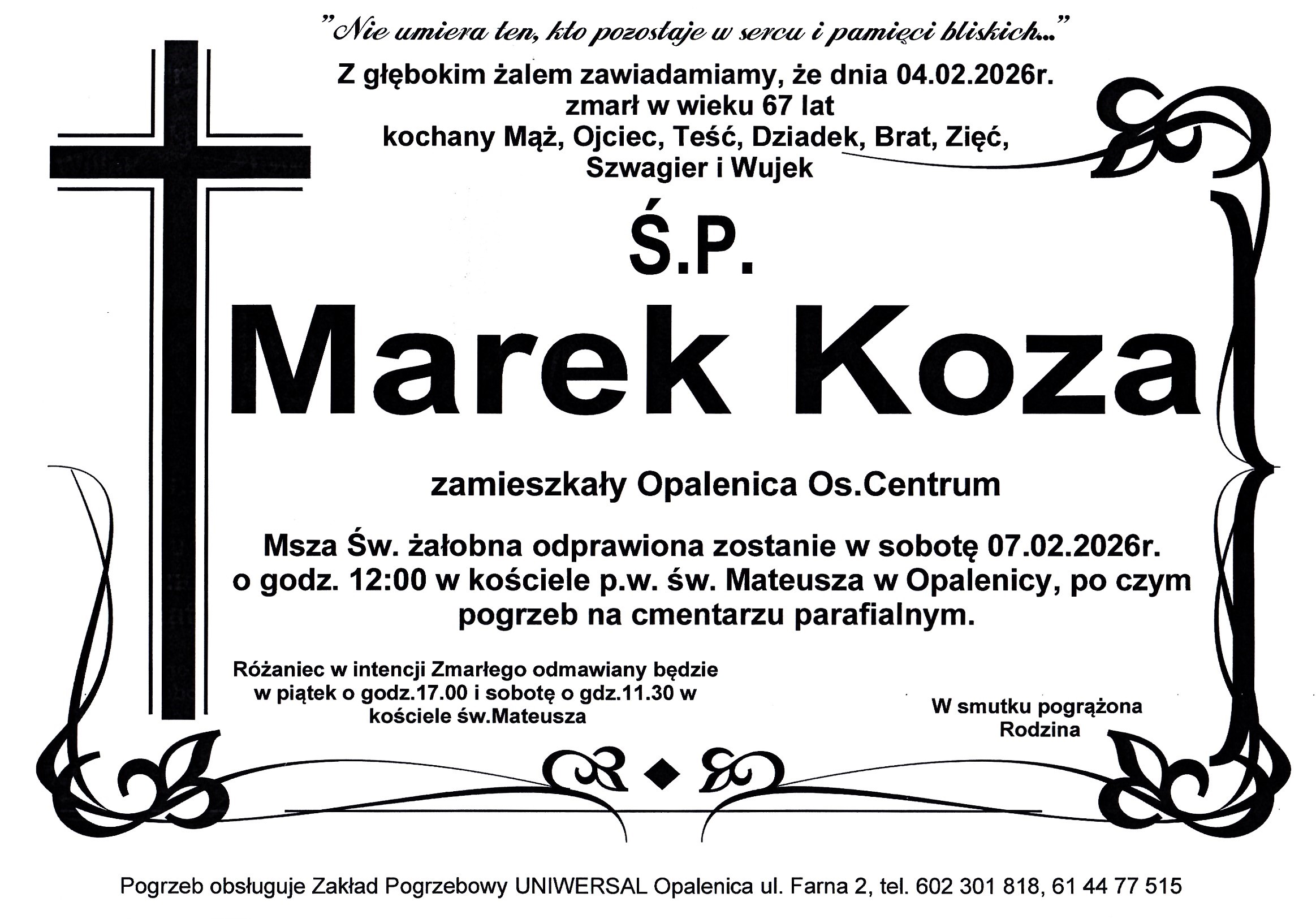 Uniwersal - Zakład Usług Pogrzebowych Uniwersal Opalenica