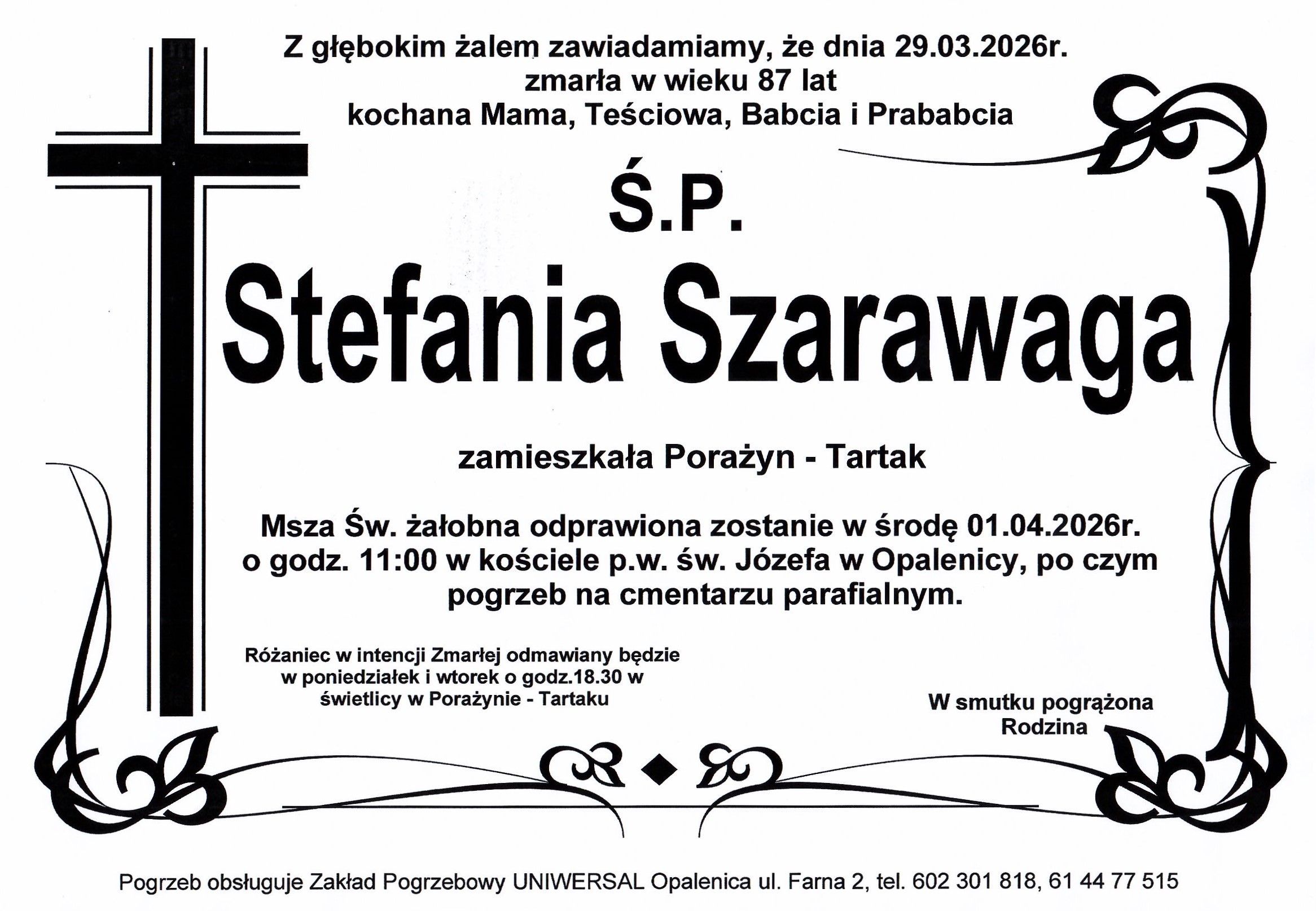 Uniwersal - Zakład Usług Pogrzebowych Uniwersal Opalenica