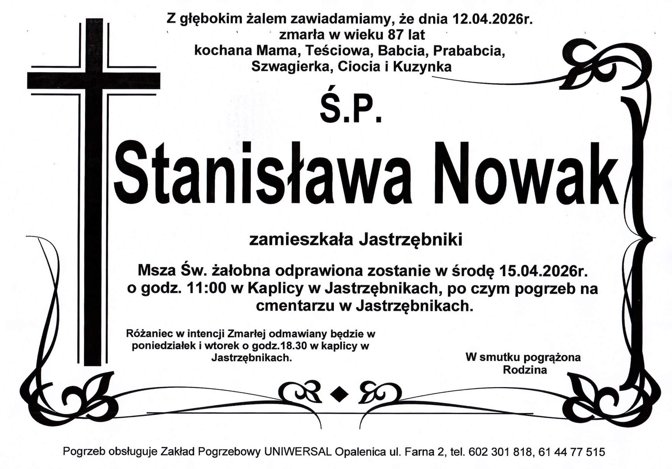 Uniwersal - Zakład Usług Pogrzebowych Uniwersal Opalenica