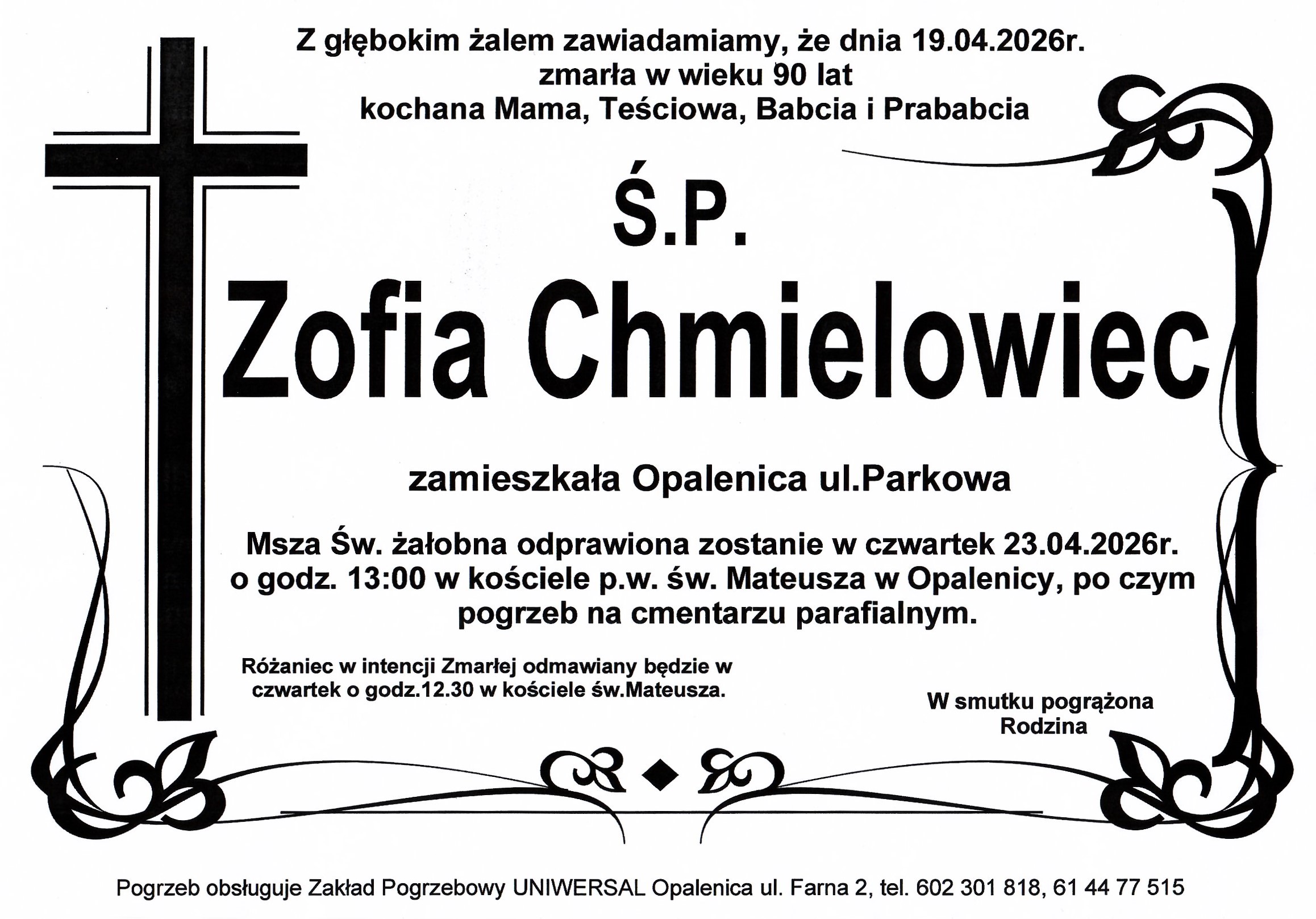 Uniwersal - Zakład Usług Pogrzebowych Uniwersal Opalenica