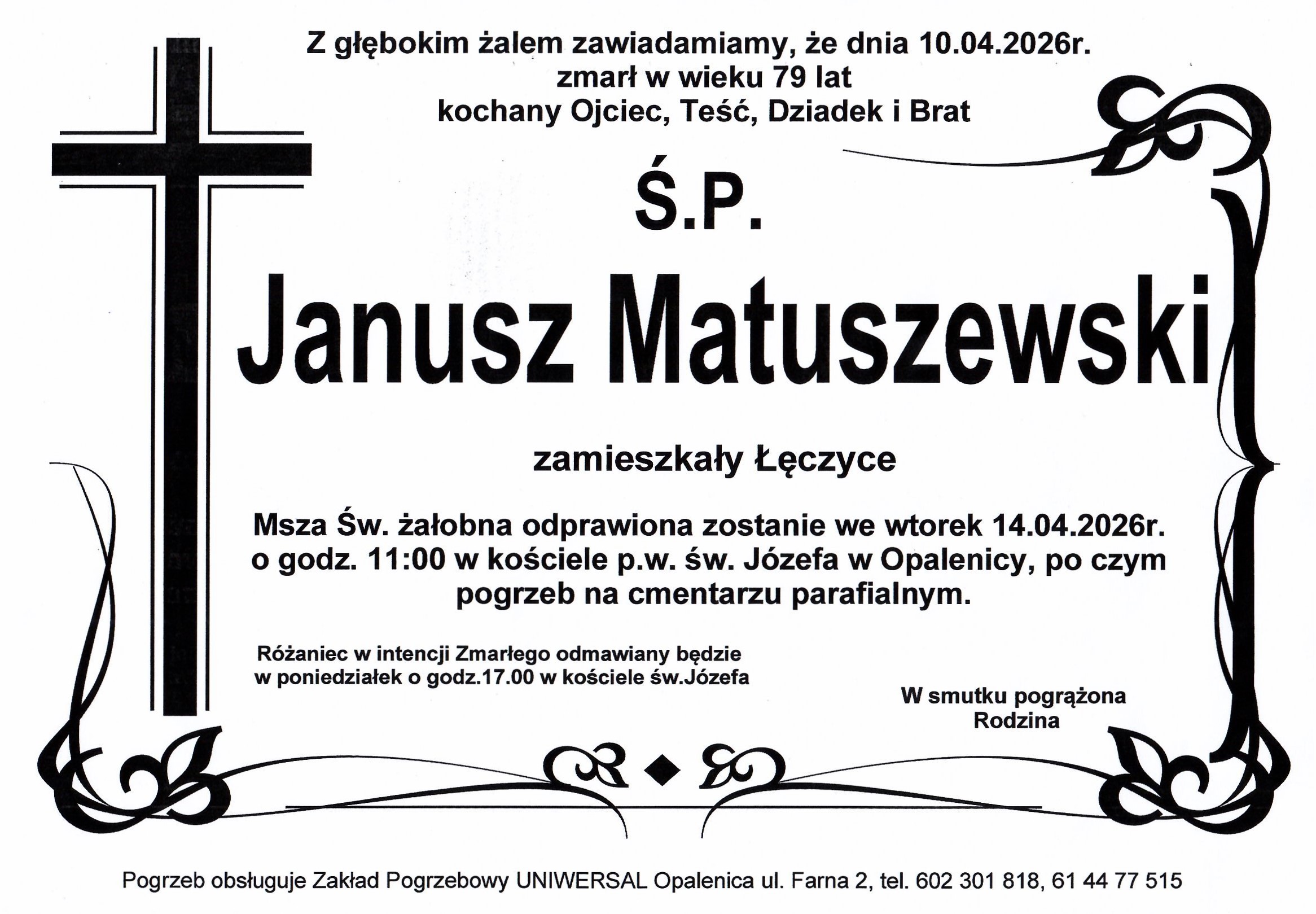 Uniwersal - Zakład Usług Pogrzebowych Uniwersal Opalenica