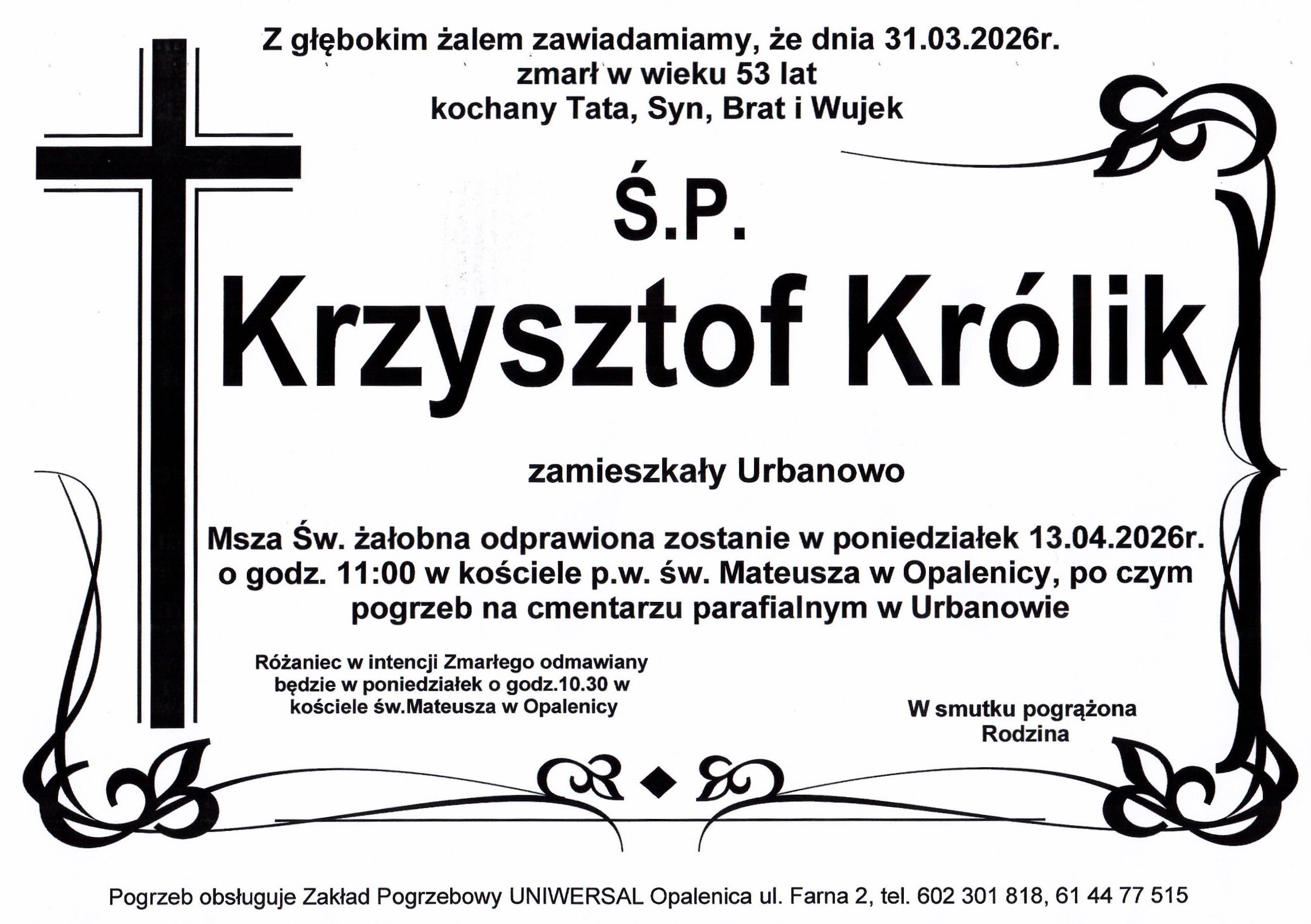 Uniwersal - Zakład Usług Pogrzebowych Uniwersal Opalenica