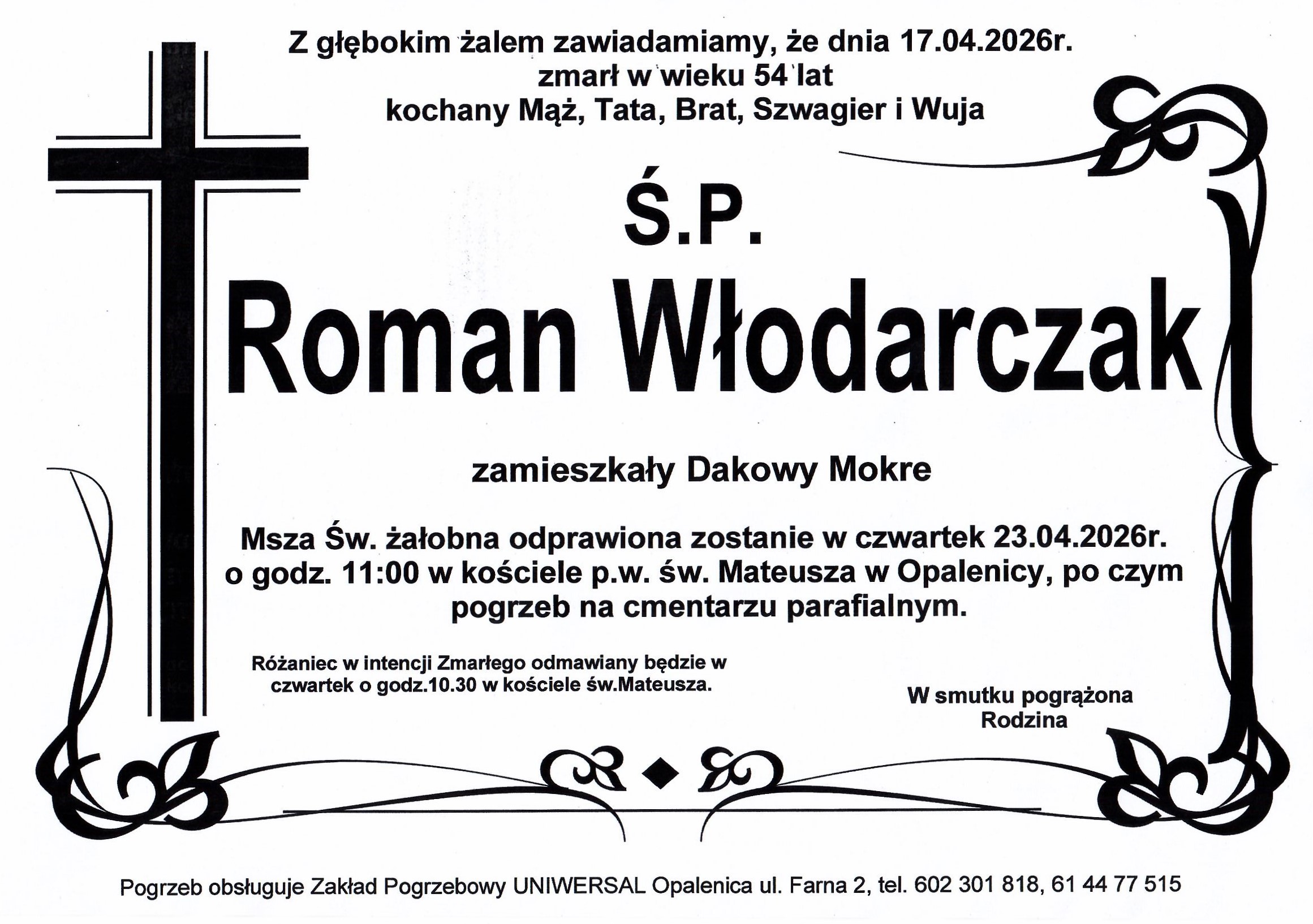 Uniwersal - Zakład Usług Pogrzebowych Uniwersal Opalenica