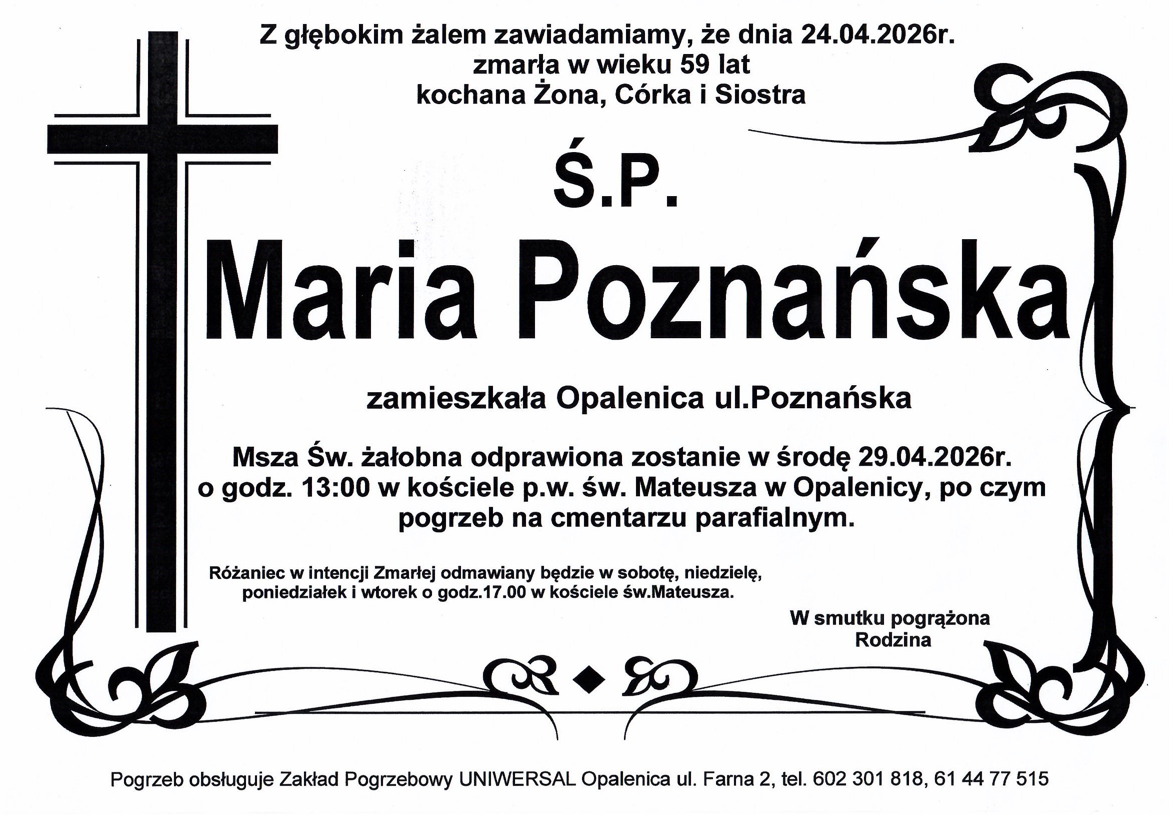 Uniwersal - Zakład Usług Pogrzebowych Uniwersal Opalenica