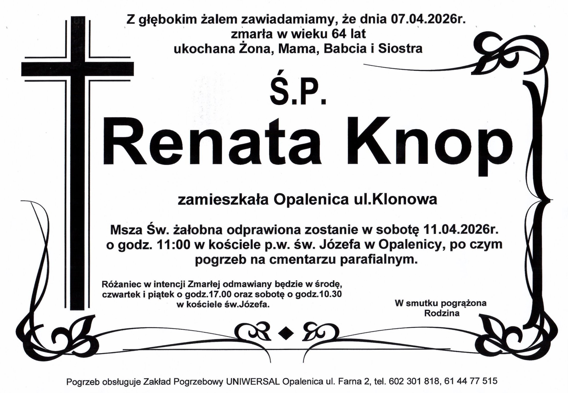 Uniwersal - Zakład Usług Pogrzebowych Uniwersal Opalenica