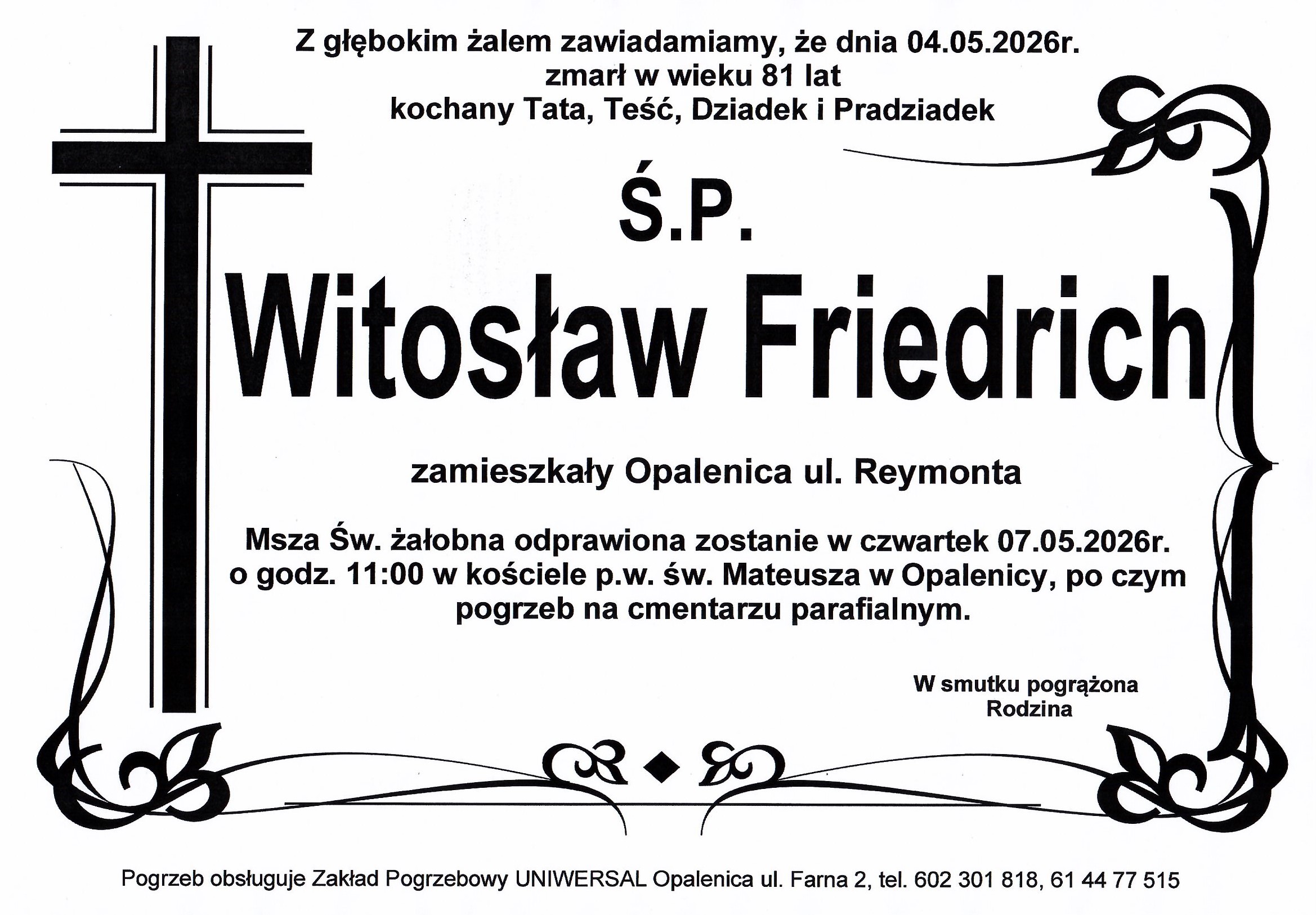 Uniwersal - Zakład Usług Pogrzebowych Uniwersal Opalenica
