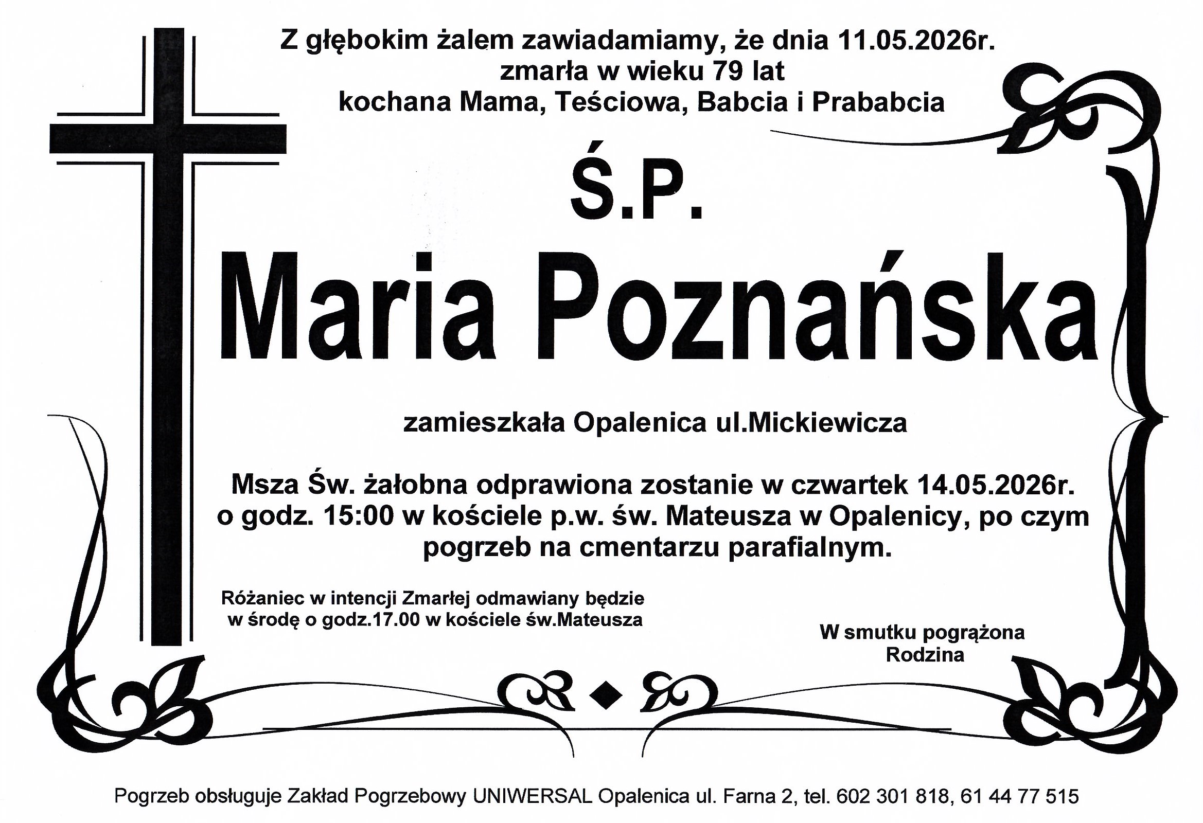 Uniwersal - Zakład Usług Pogrzebowych Uniwersal Opalenica