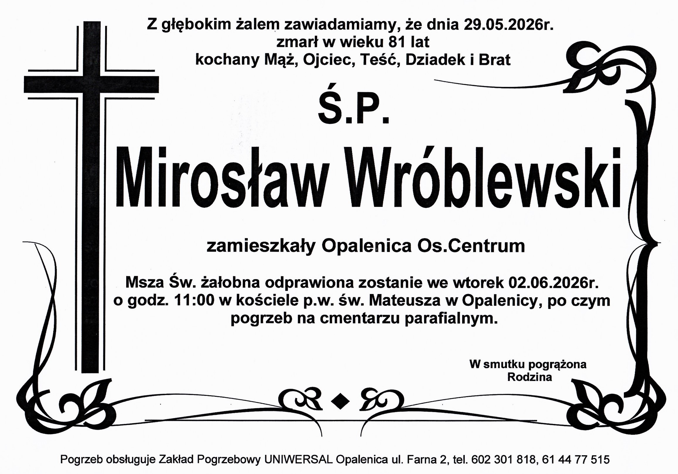 Uniwersal - Zakład Usług Pogrzebowych Uniwersal Opalenica