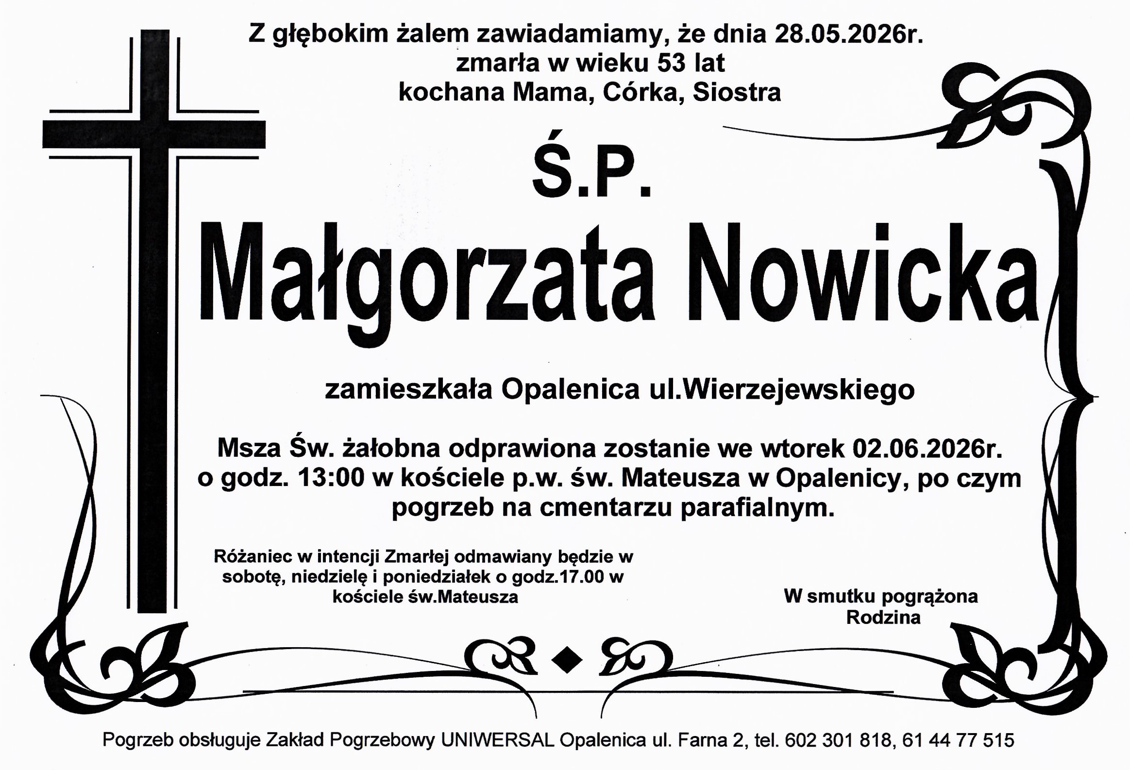 Uniwersal - Zakład Usług Pogrzebowych Uniwersal Opalenica