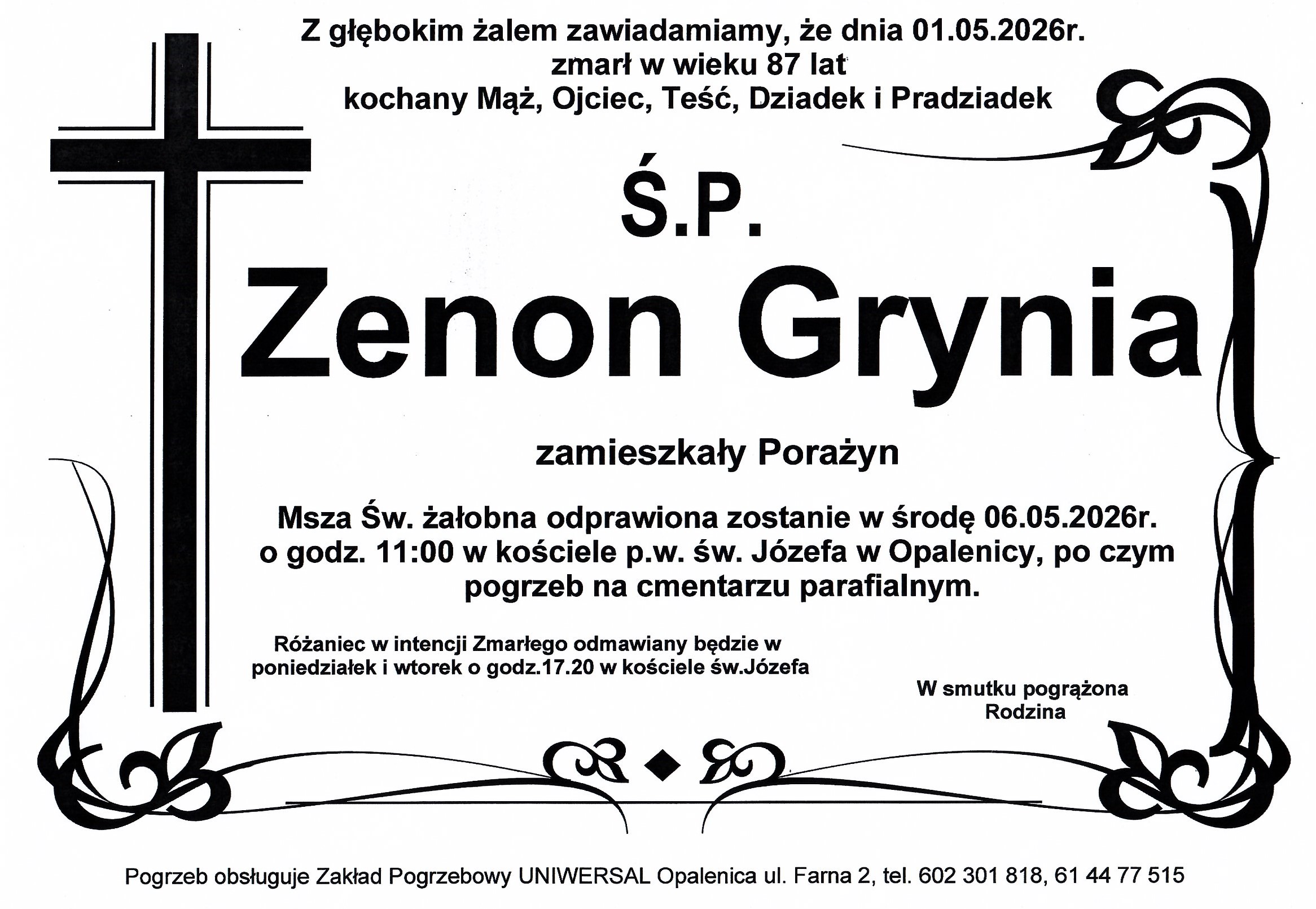 Uniwersal - Zakład Usług Pogrzebowych Uniwersal Opalenica