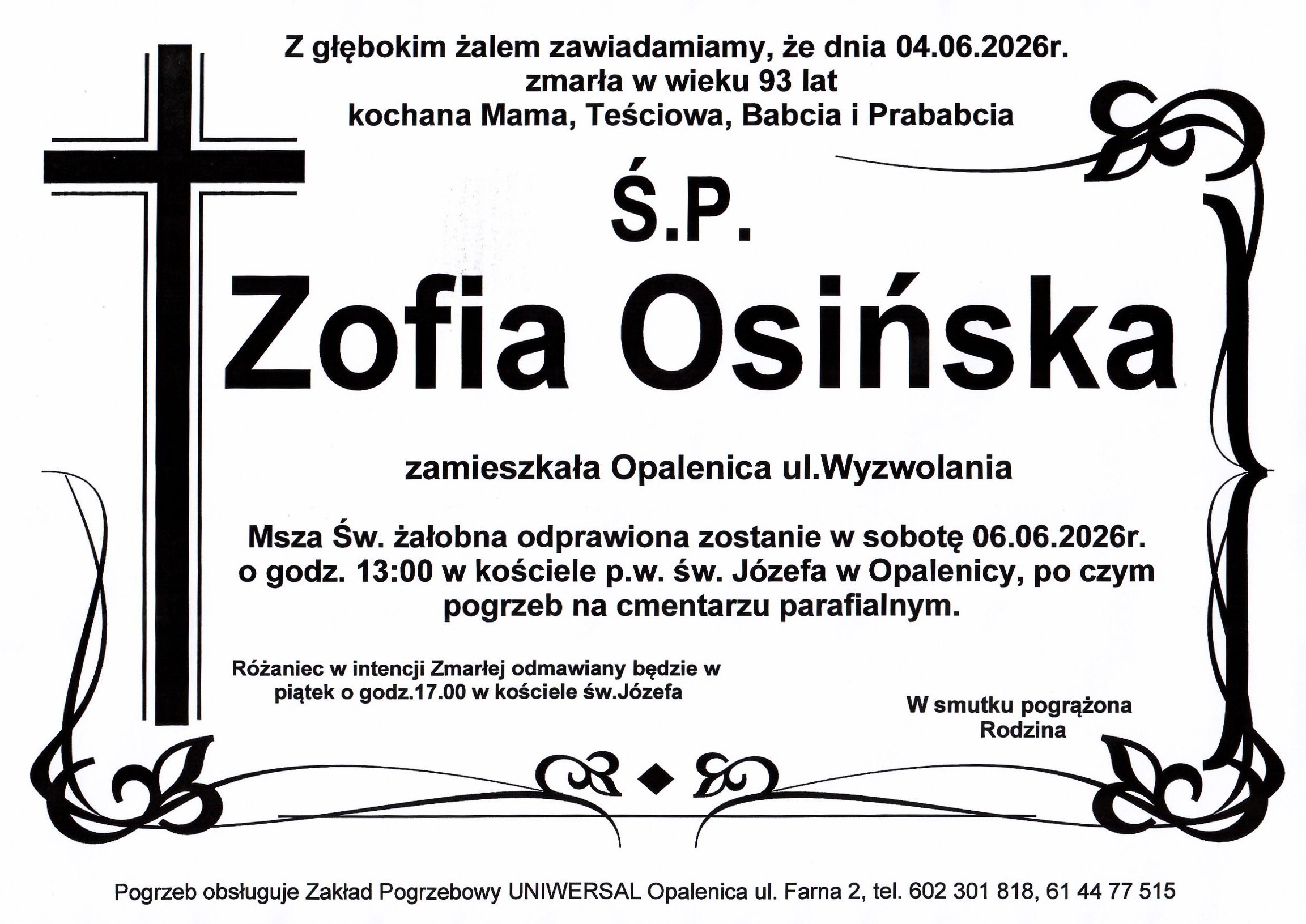 Uniwersal - Zakład Usług Pogrzebowych Uniwersal Opalenica