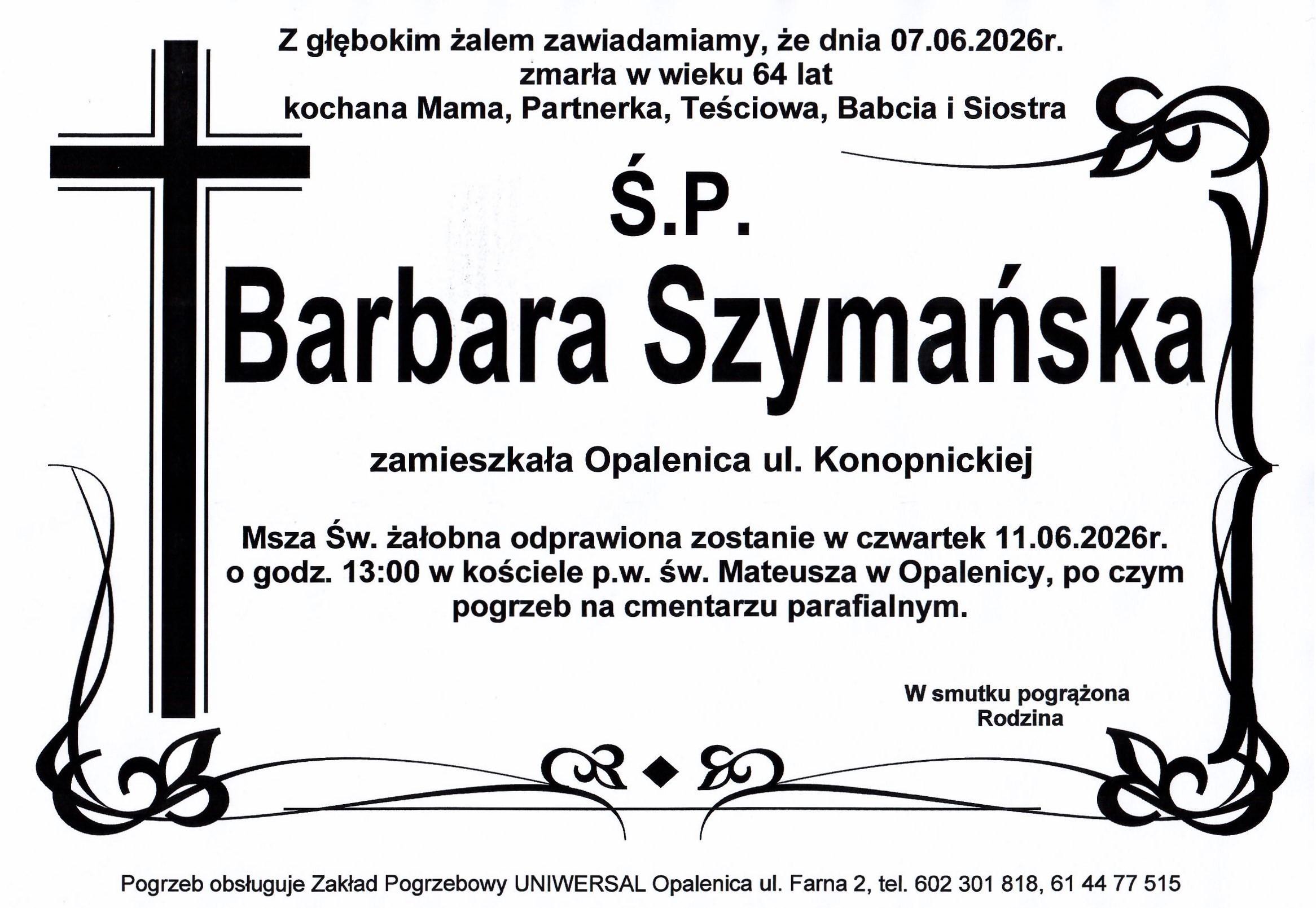 Uniwersal - Zakład Usług Pogrzebowych Uniwersal Opalenica