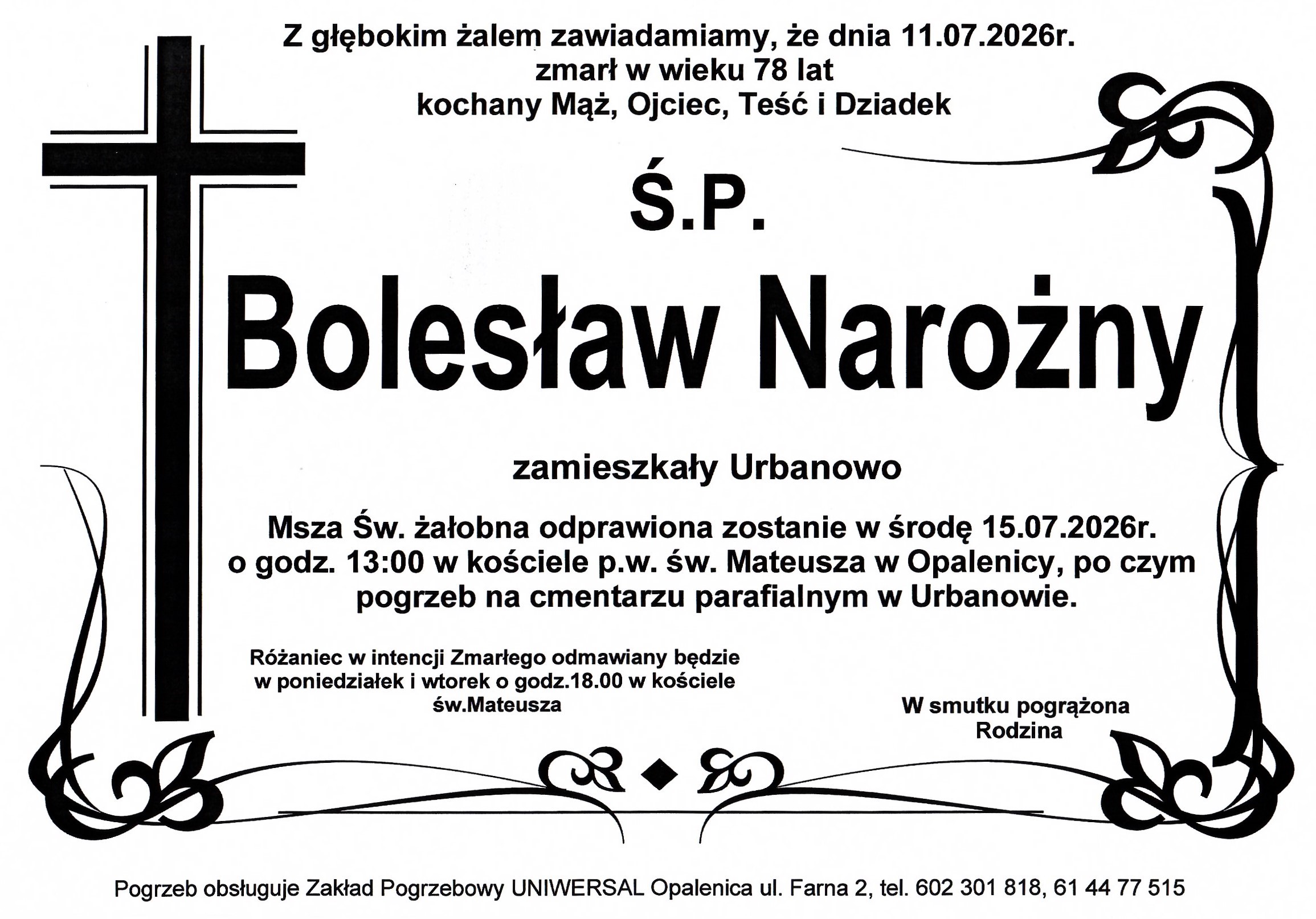 Uniwersal - Zakład Usług Pogrzebowych Uniwersal Opalenica
