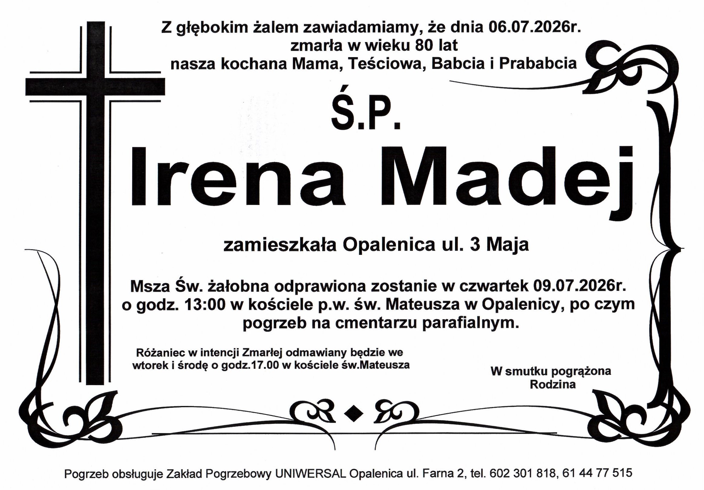 Uniwersal - Zakład Usług Pogrzebowych Uniwersal Opalenica