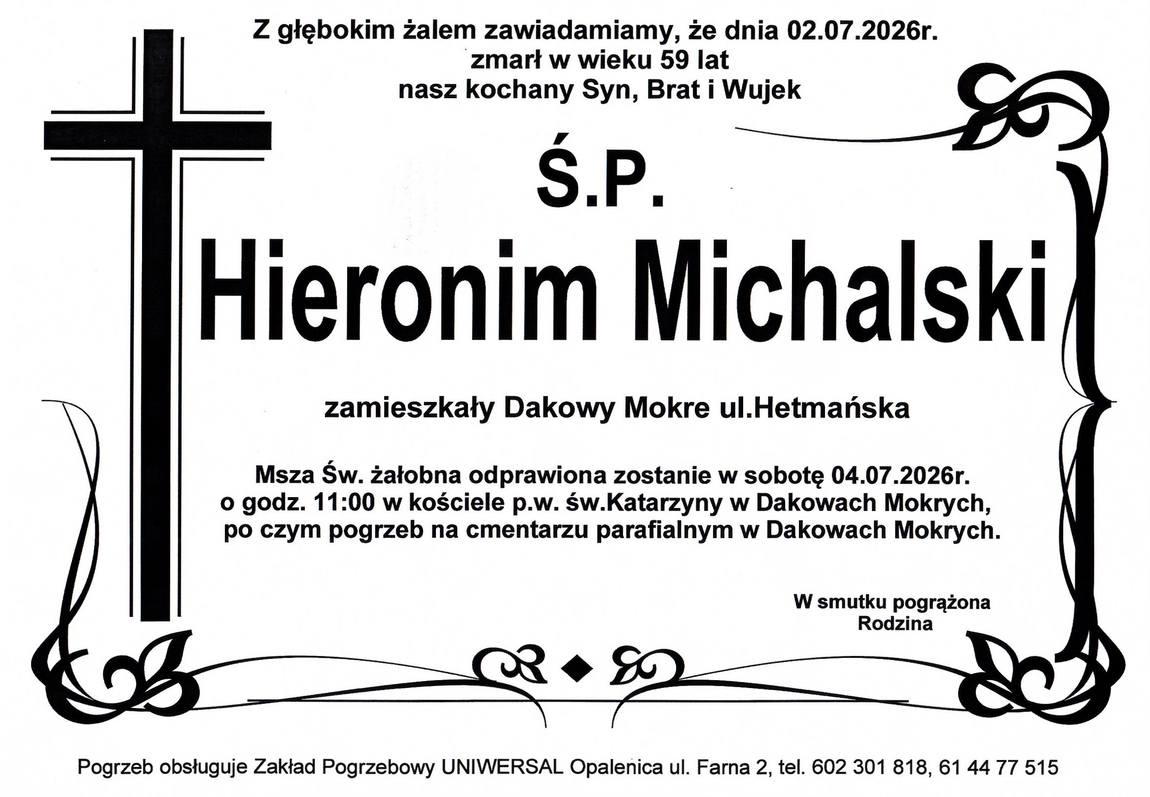 Uniwersal - Zakład Usług Pogrzebowych Uniwersal Opalenica